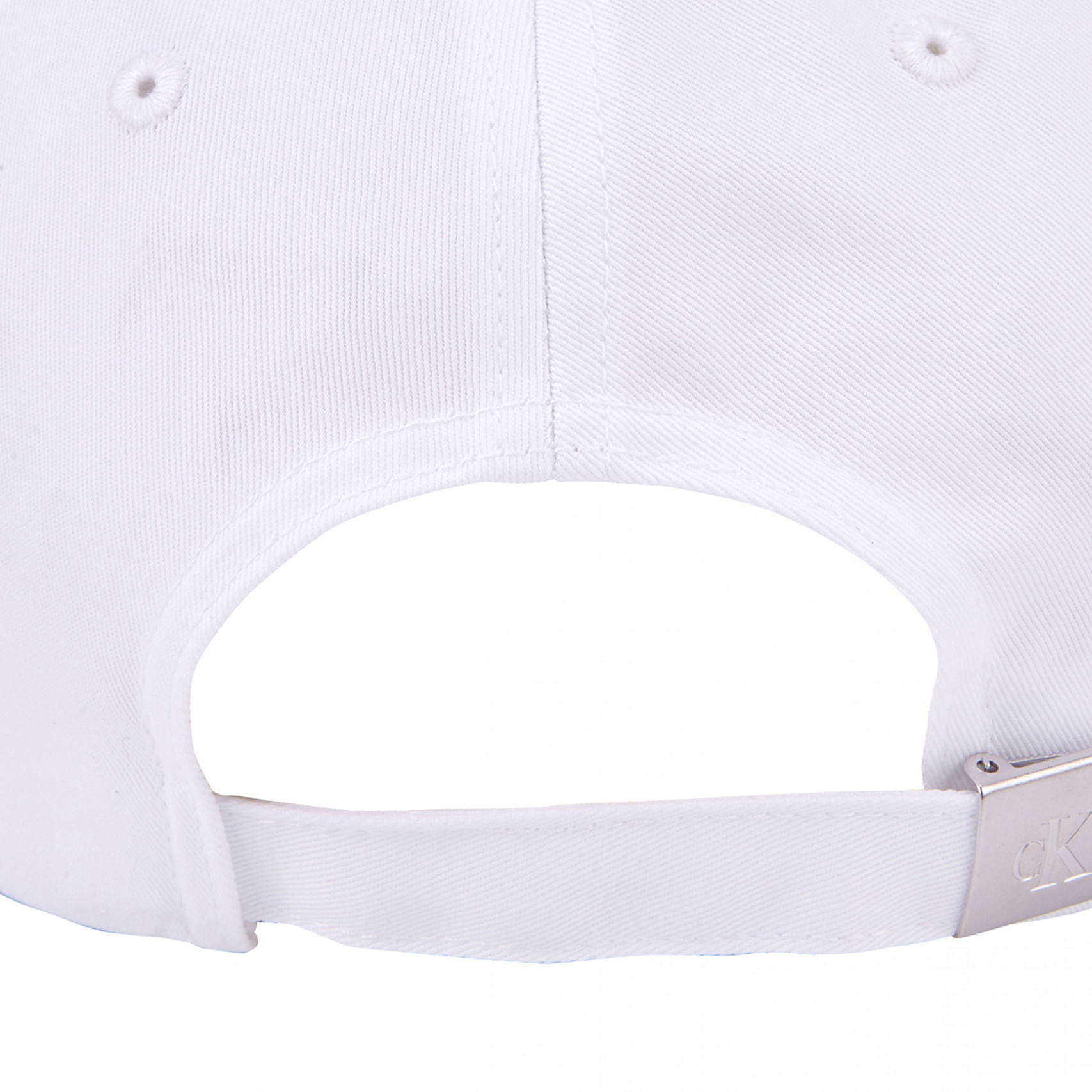 화이트 CKJ 모노그램 엠브로이더리 볼캡 / HX0263391