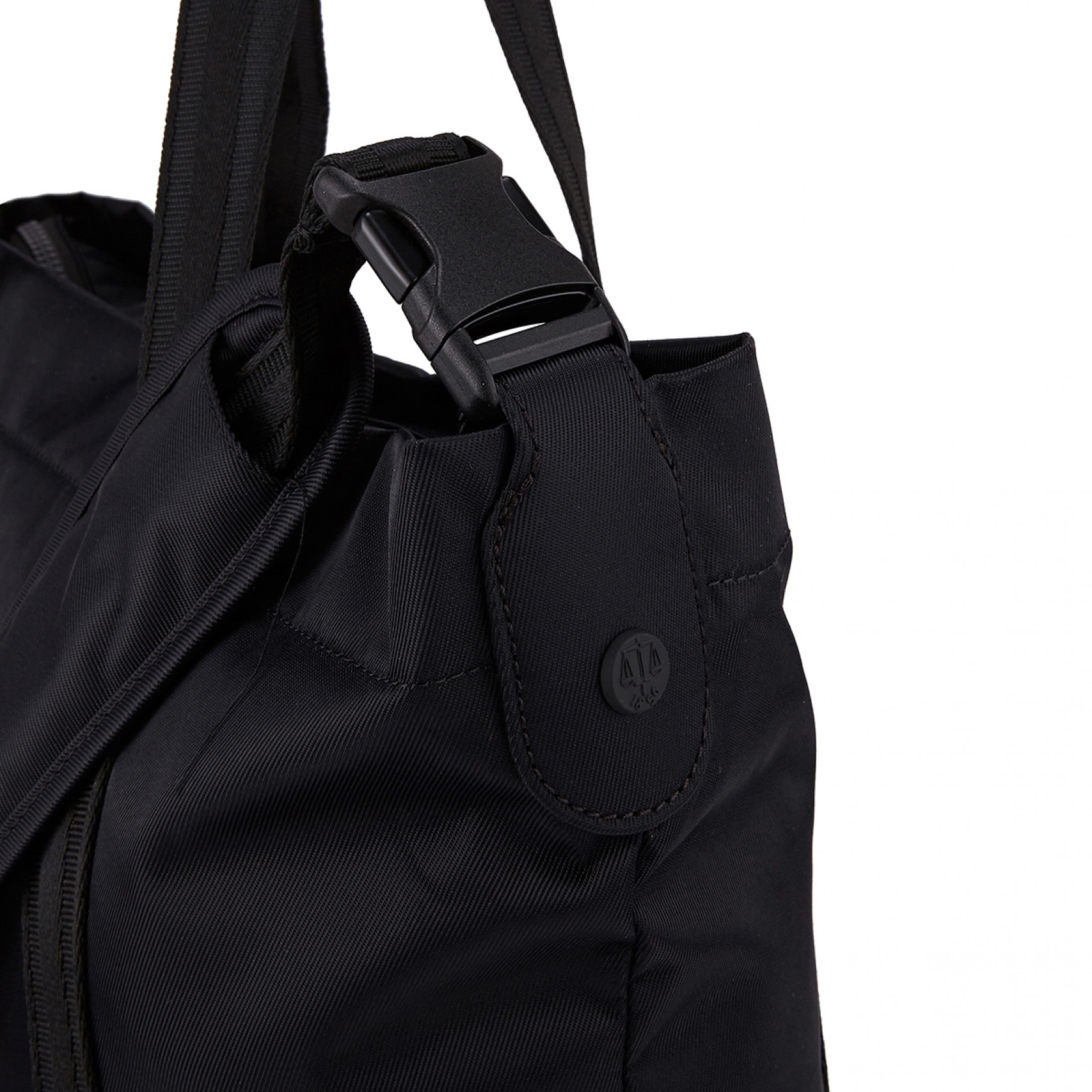 나일론 미디엄 탑 클립 토트 백 블랙 / UBS1201KBM-BLK