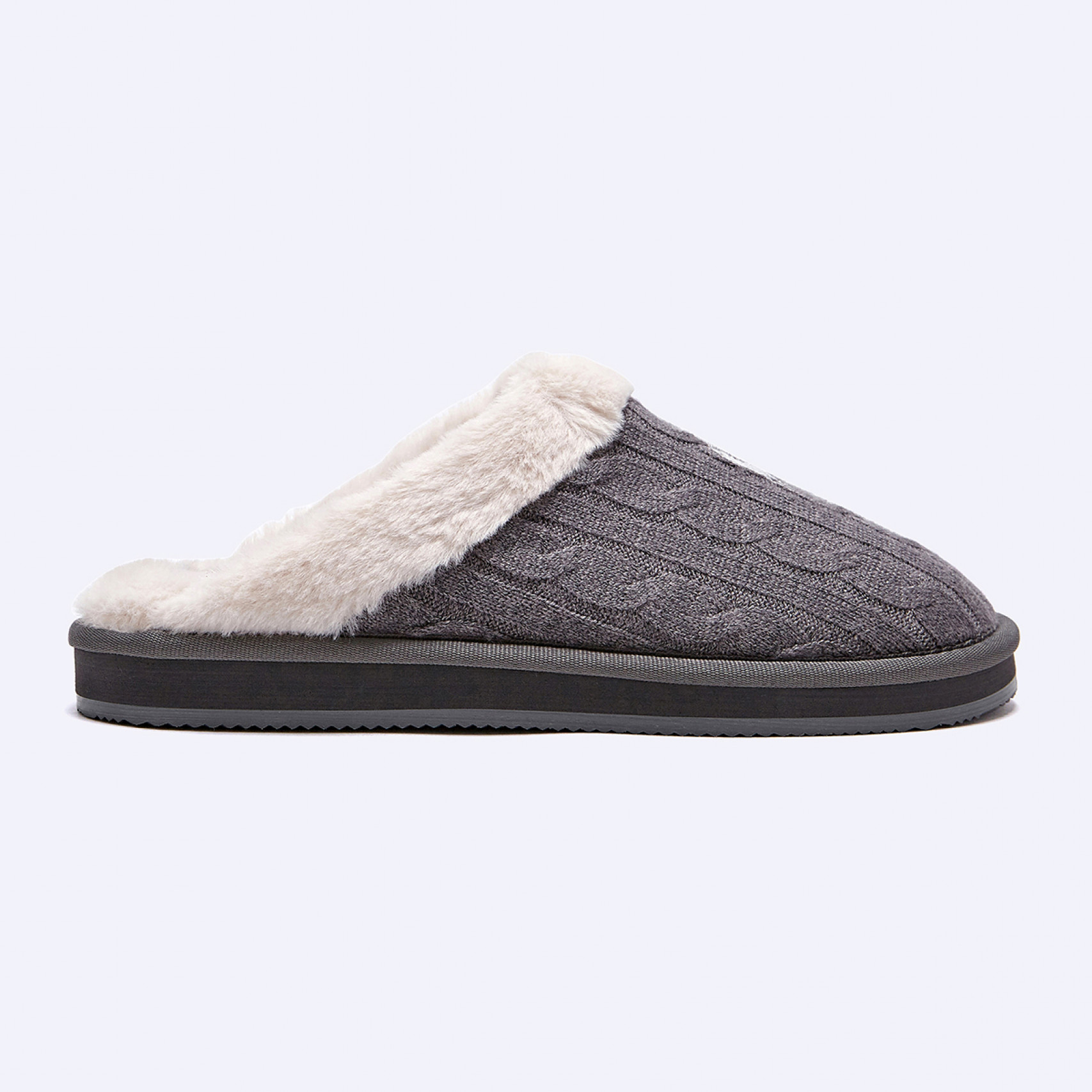 포니자수 케일리 스커프 니트 슬리퍼 그레이 / RF103829W-CHL