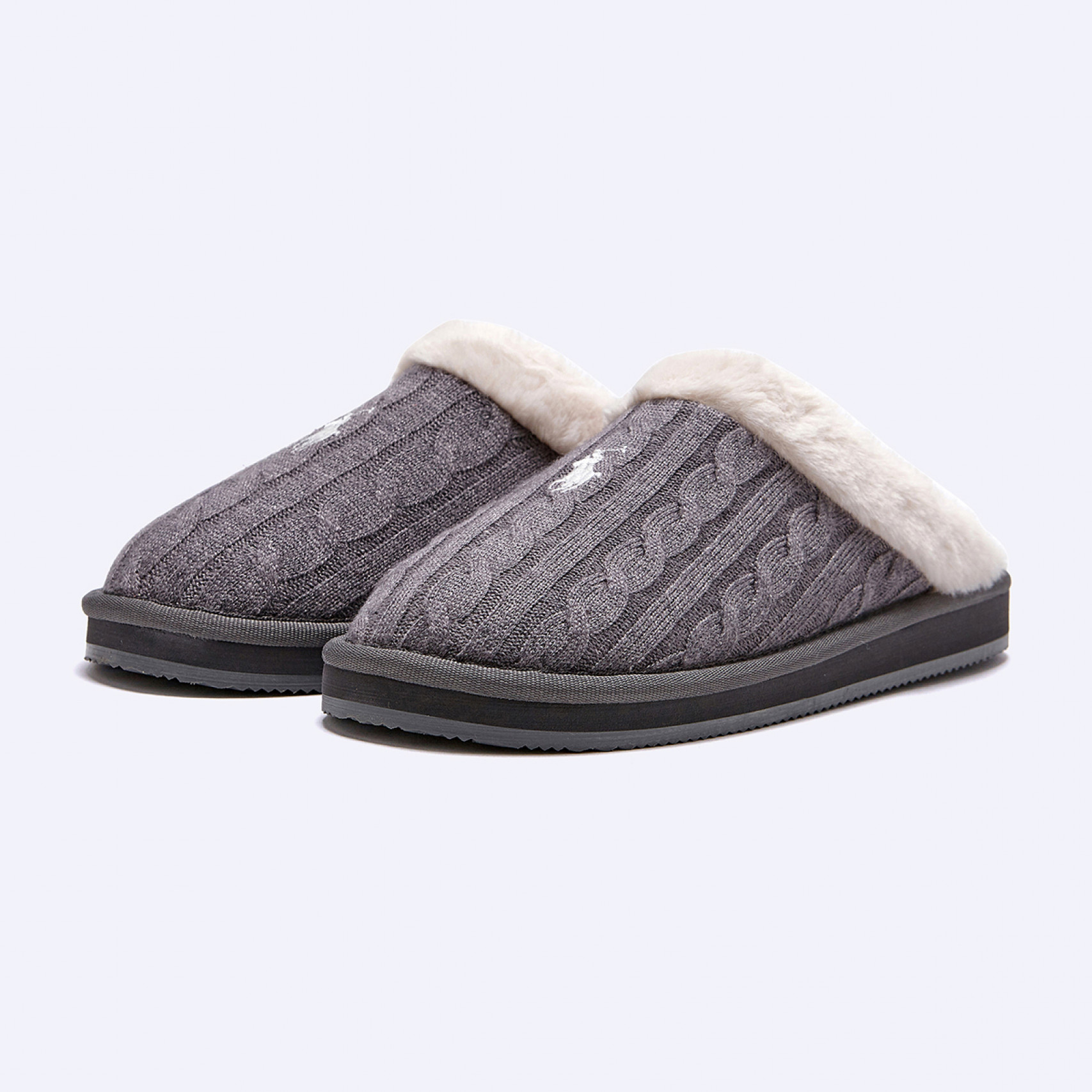 포니자수 케일리 스커프 니트 슬리퍼 그레이 / RF103829W-CHL