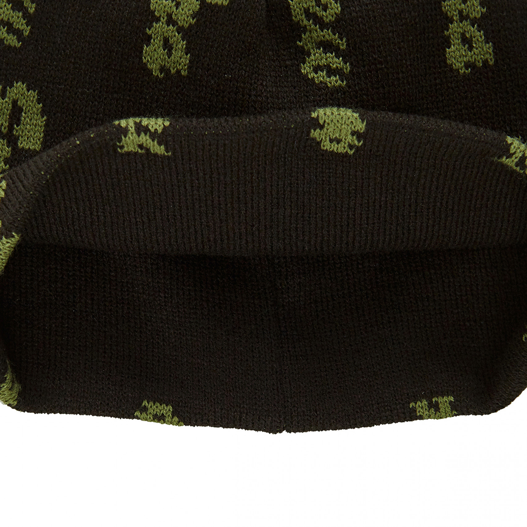 스크립트 자카드 올 오버 베이직 비니 블랙 / 13946846