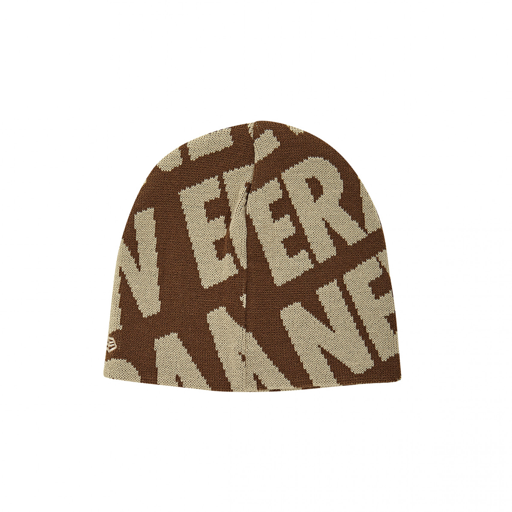 자카드 올 오버 베이직 비니 브라운 / 13946852