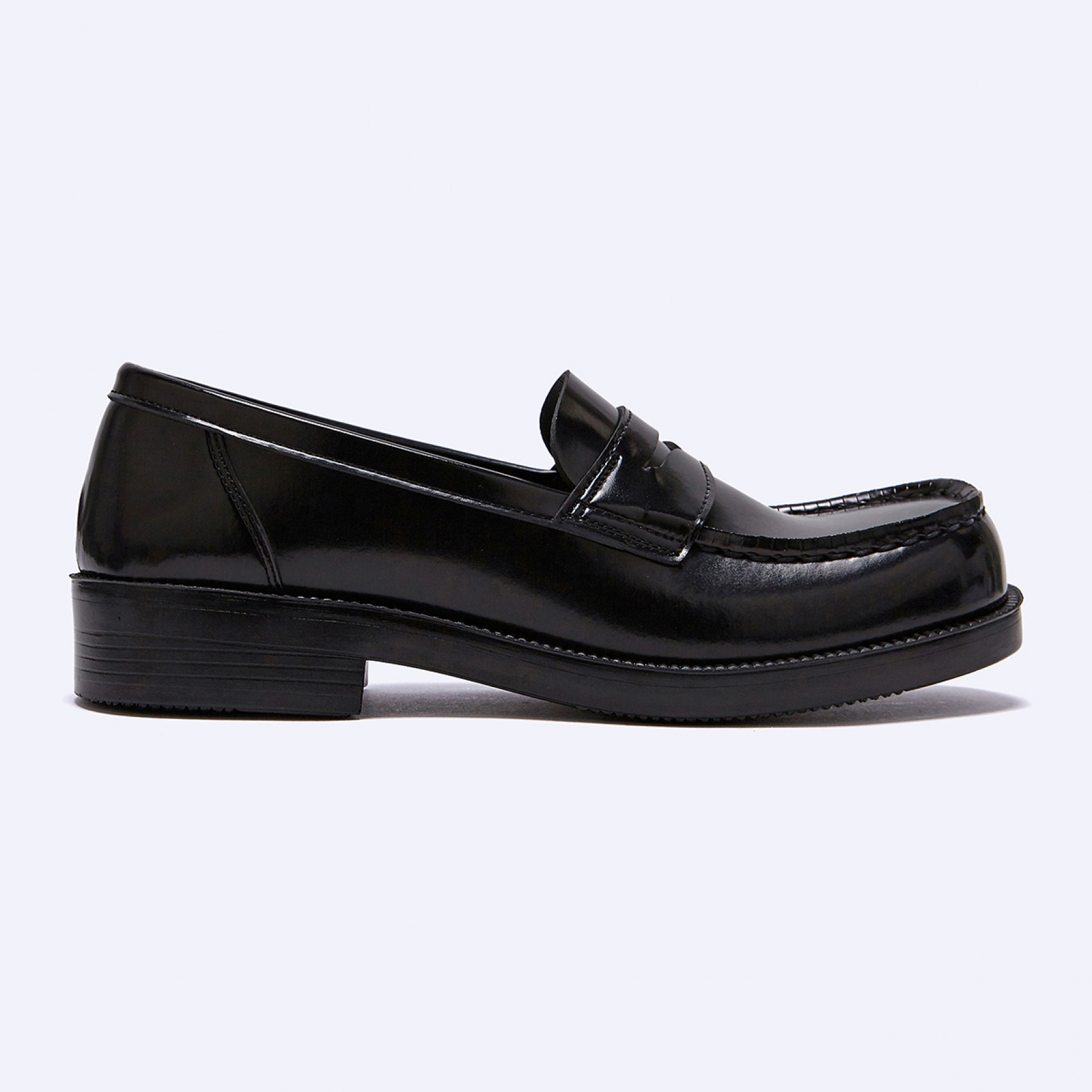 여성용 PU 스퀘어토 페니로퍼 HS-4900 BLACK