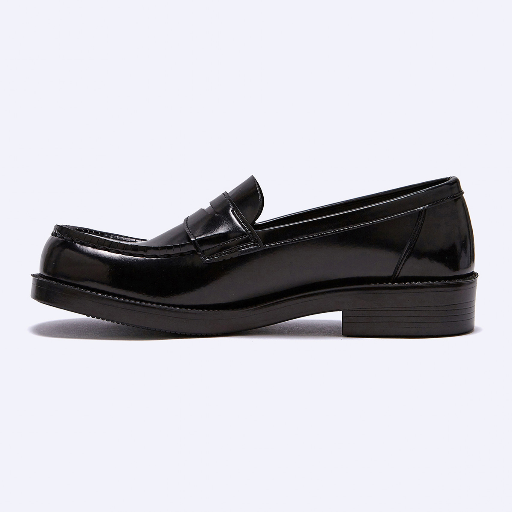여성용 PU 스퀘어토 페니로퍼 HS-4900 BLACK