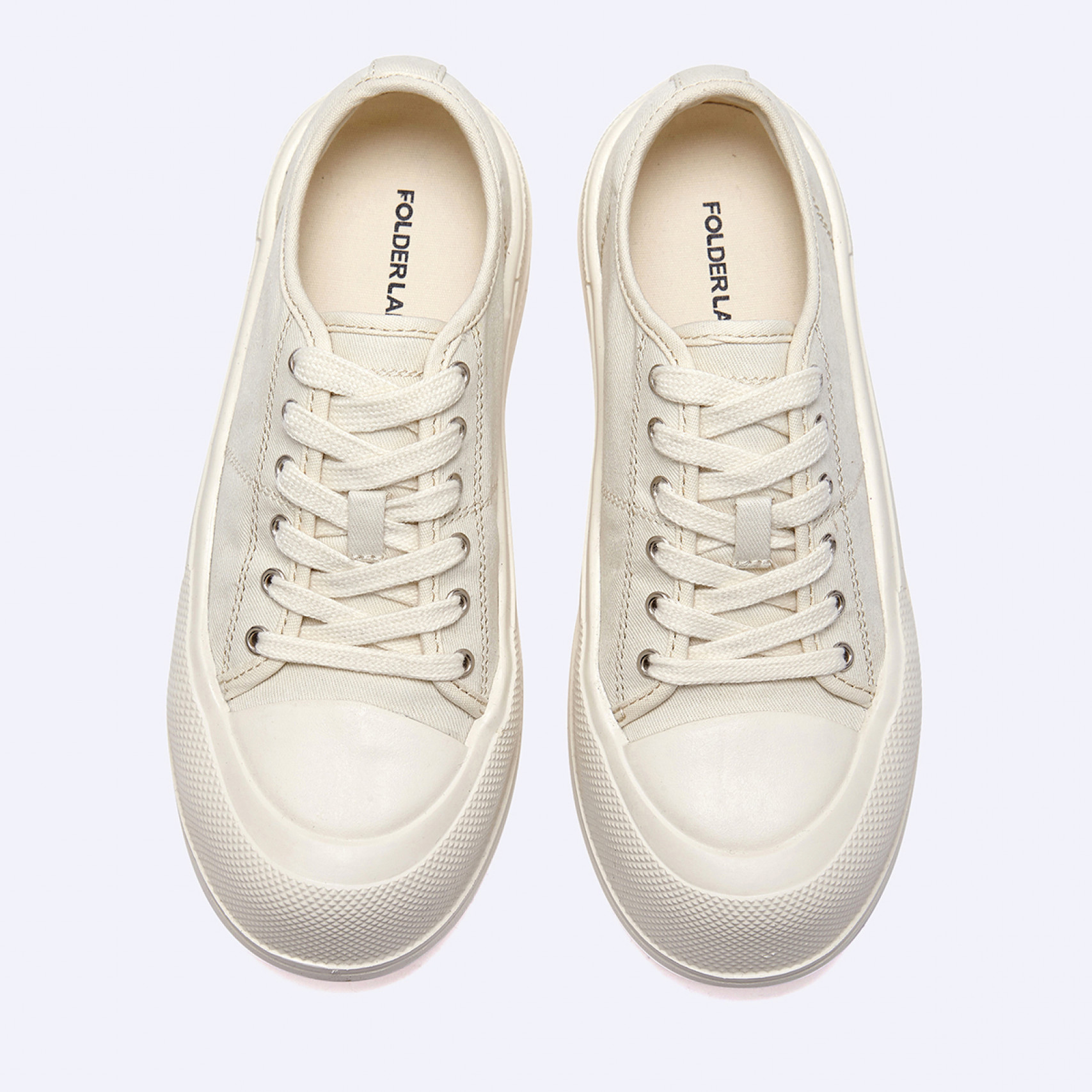 D Basic 보티 스니커즈 아이보리 여성 / FLFDEA1W20