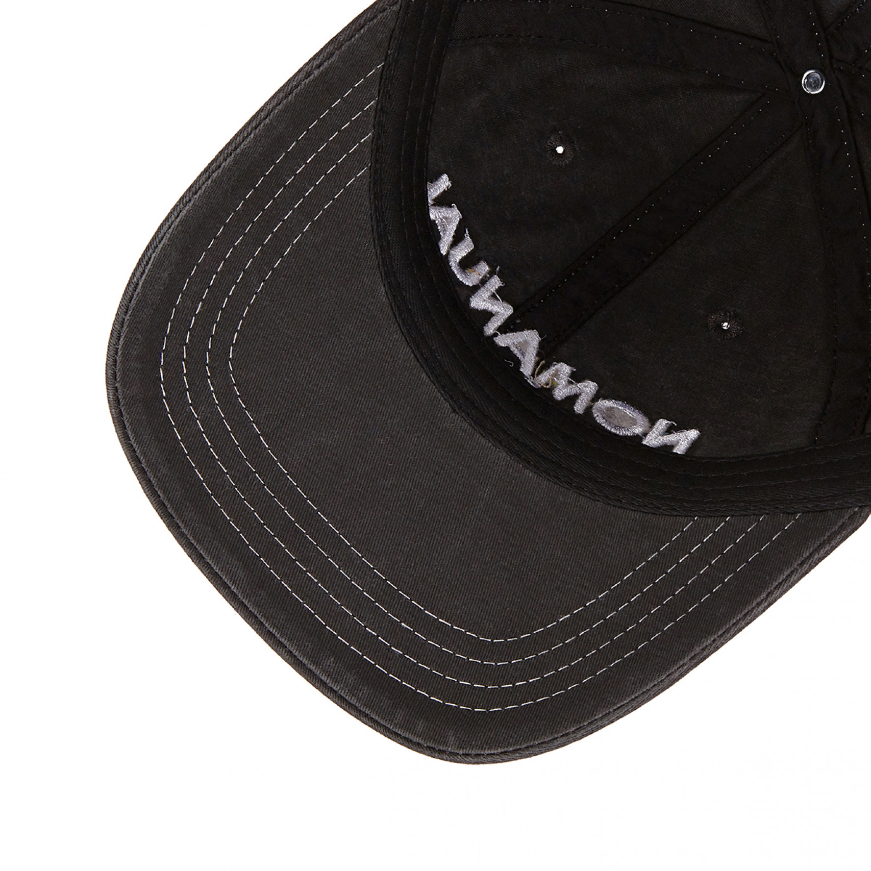 STITCHED BALL CAP - WASHED CHARCOAL