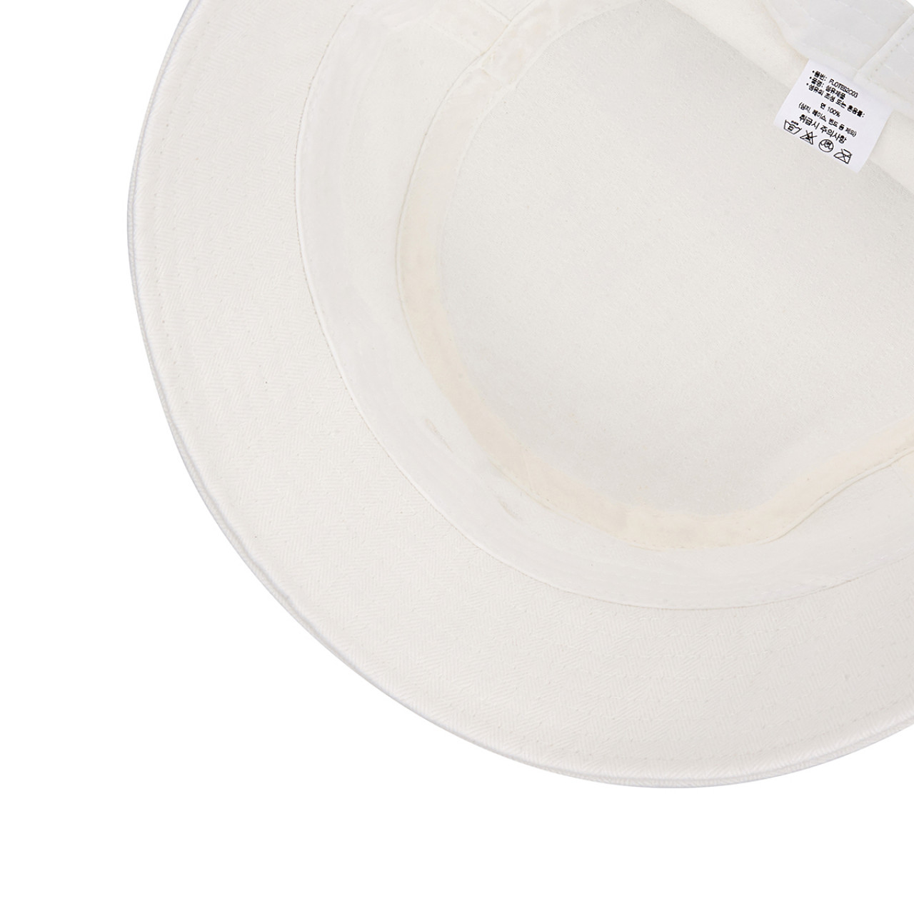 레터링 버킷햇 화이트 / FLOTES2C03