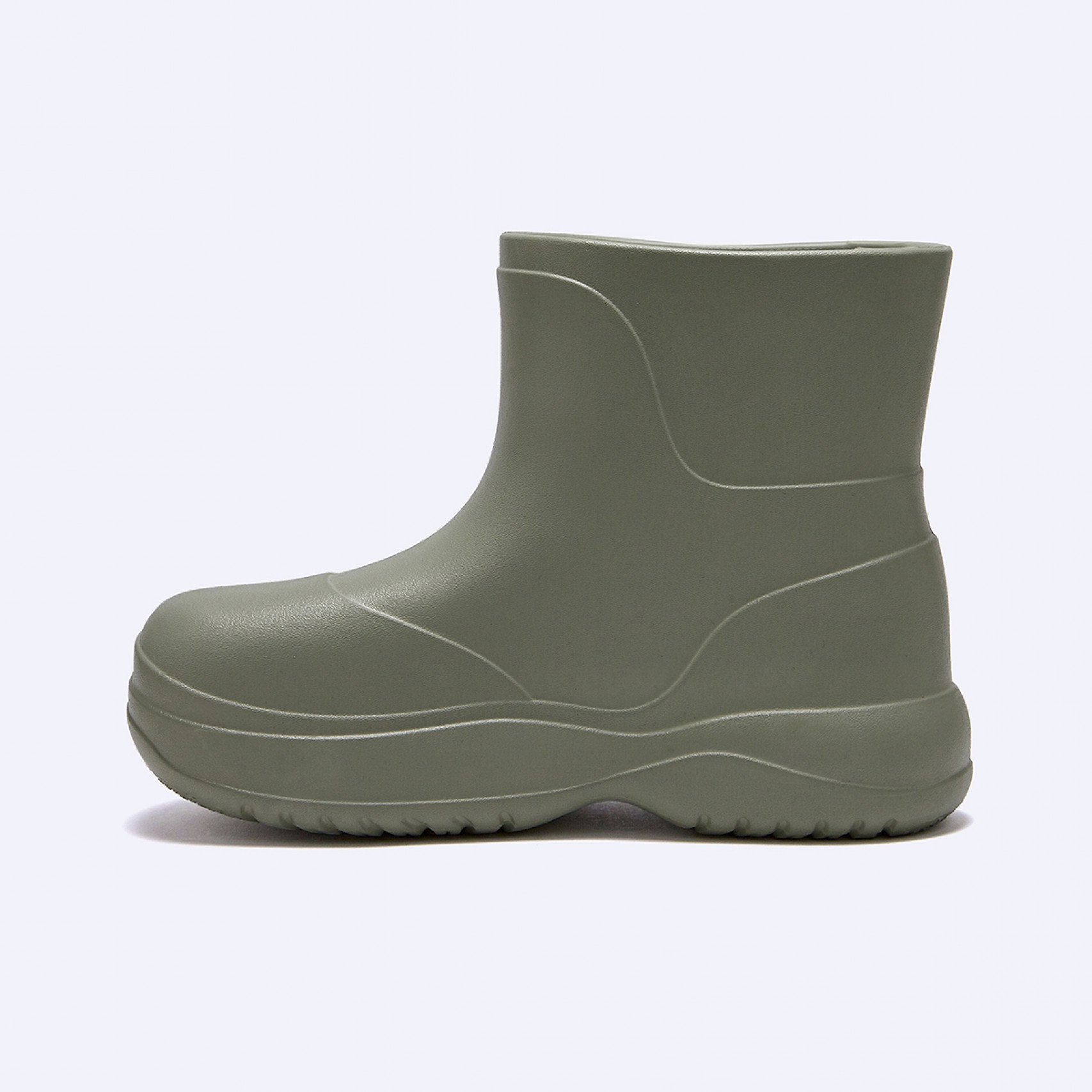 비들 플랫폼 레인부츠 숏 카키 / FLOTES2U22