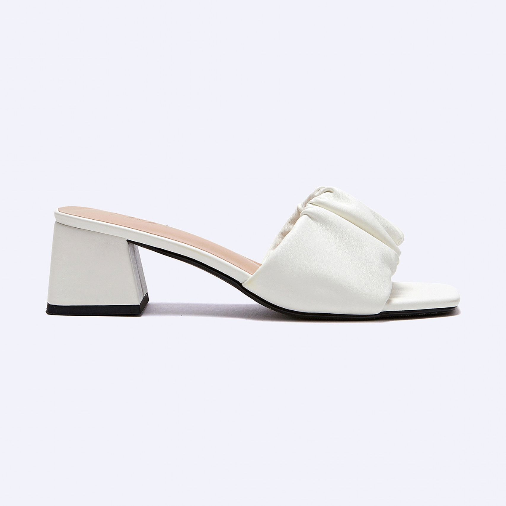 셔링 뮬 아이보리 5cm / FLPRES3W06