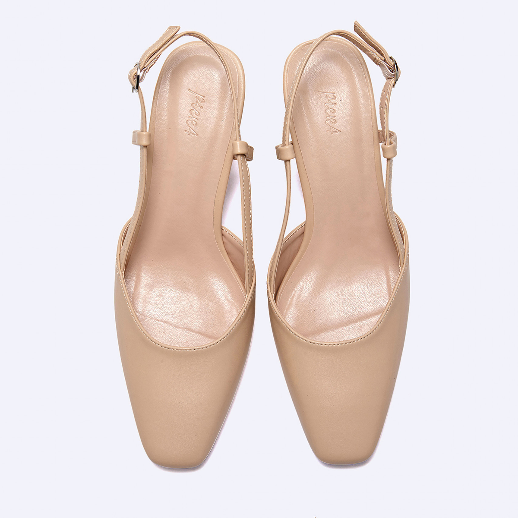 세미스퀘어 슬링백 라이트 베이지 5.5cm / FLPREA3W04