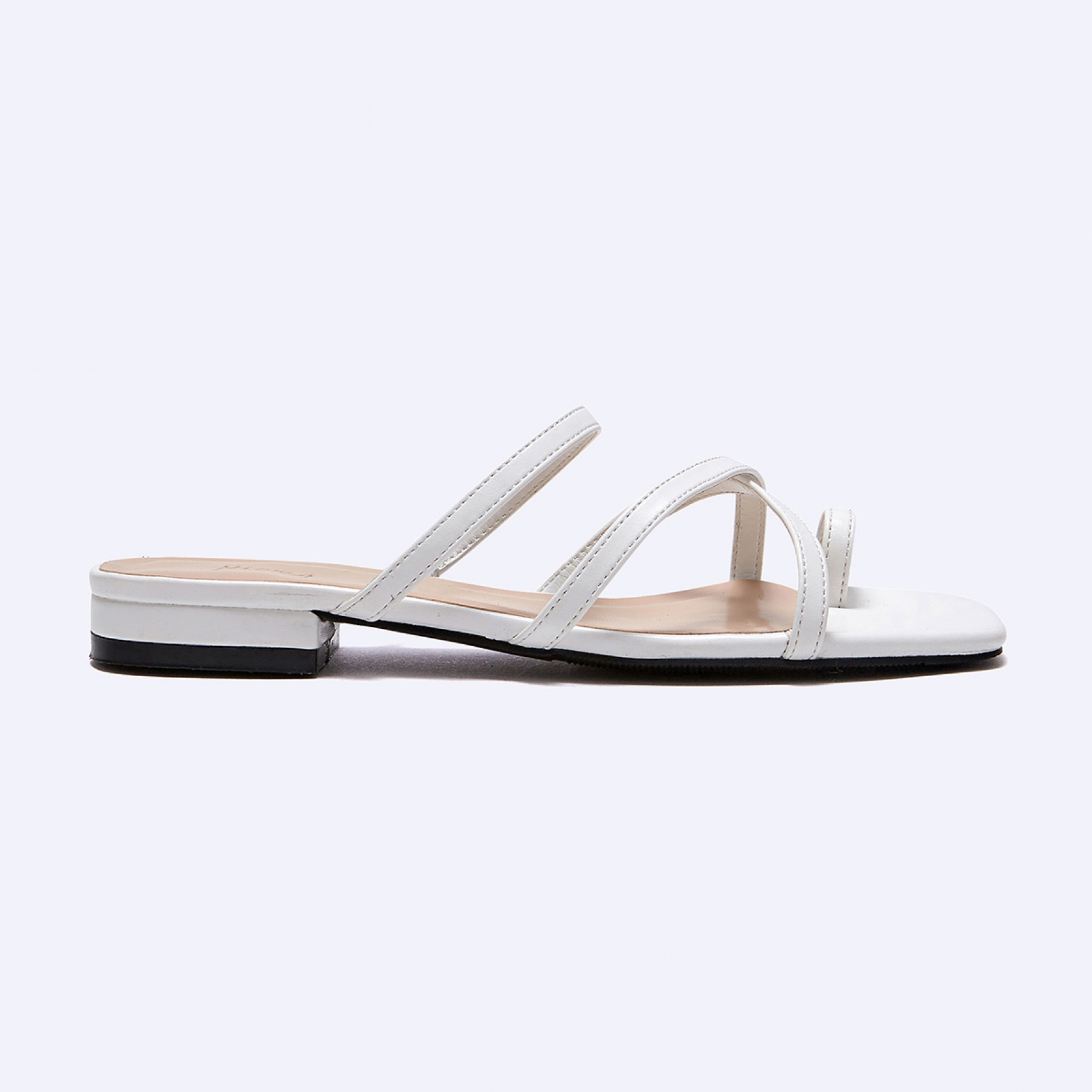 스퀘어 스트랩 뮬 아이보리 1.5cm / FLPRES3W08