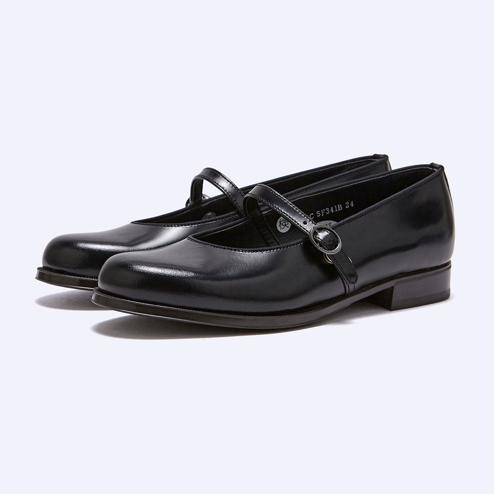 여성용 소가죽 레더 메리 제인 블랙 / SF341B-BLACK