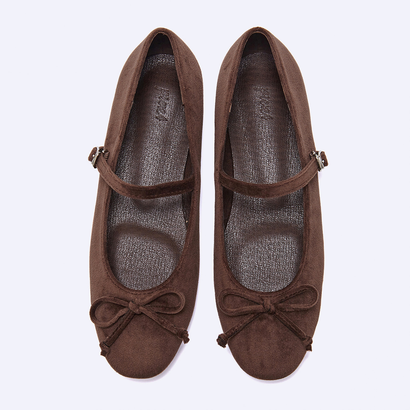 벨벳 메리제인슈즈 브라운 1cm / FLPREF3W02