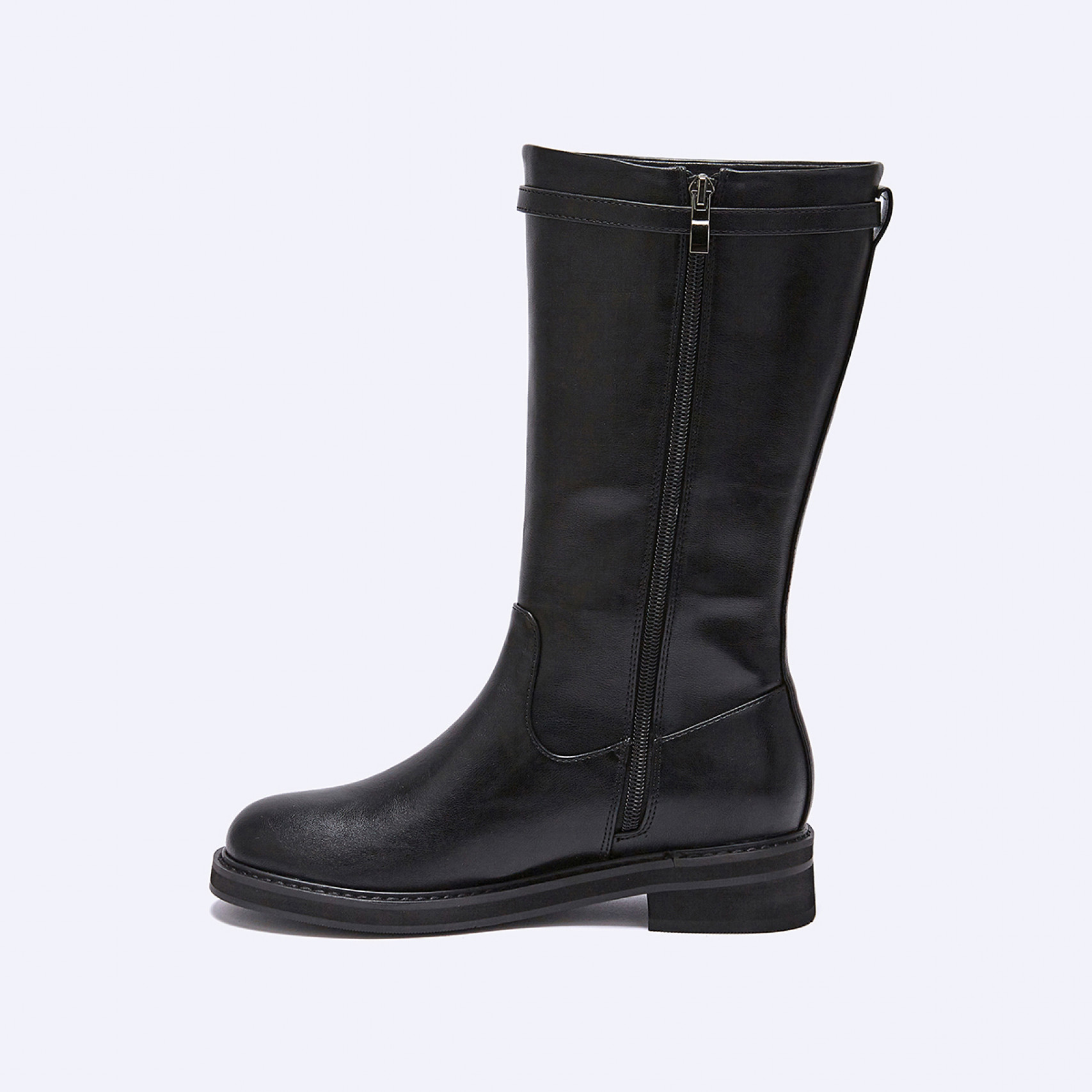 미들 부츠 블랙 4cm / FLPREF3W05