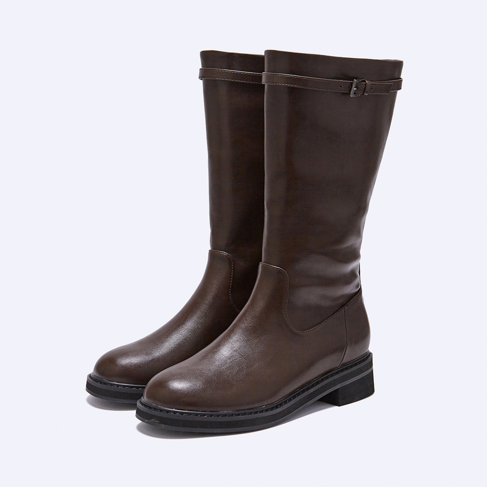 미들 부츠 브라운 4cm / FLPREF3W06