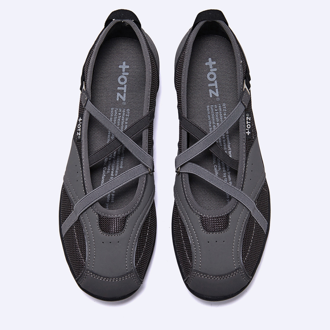 로마리 밴딩 플랫 스니커즈 다크 그레이 / FLOTFA1W12