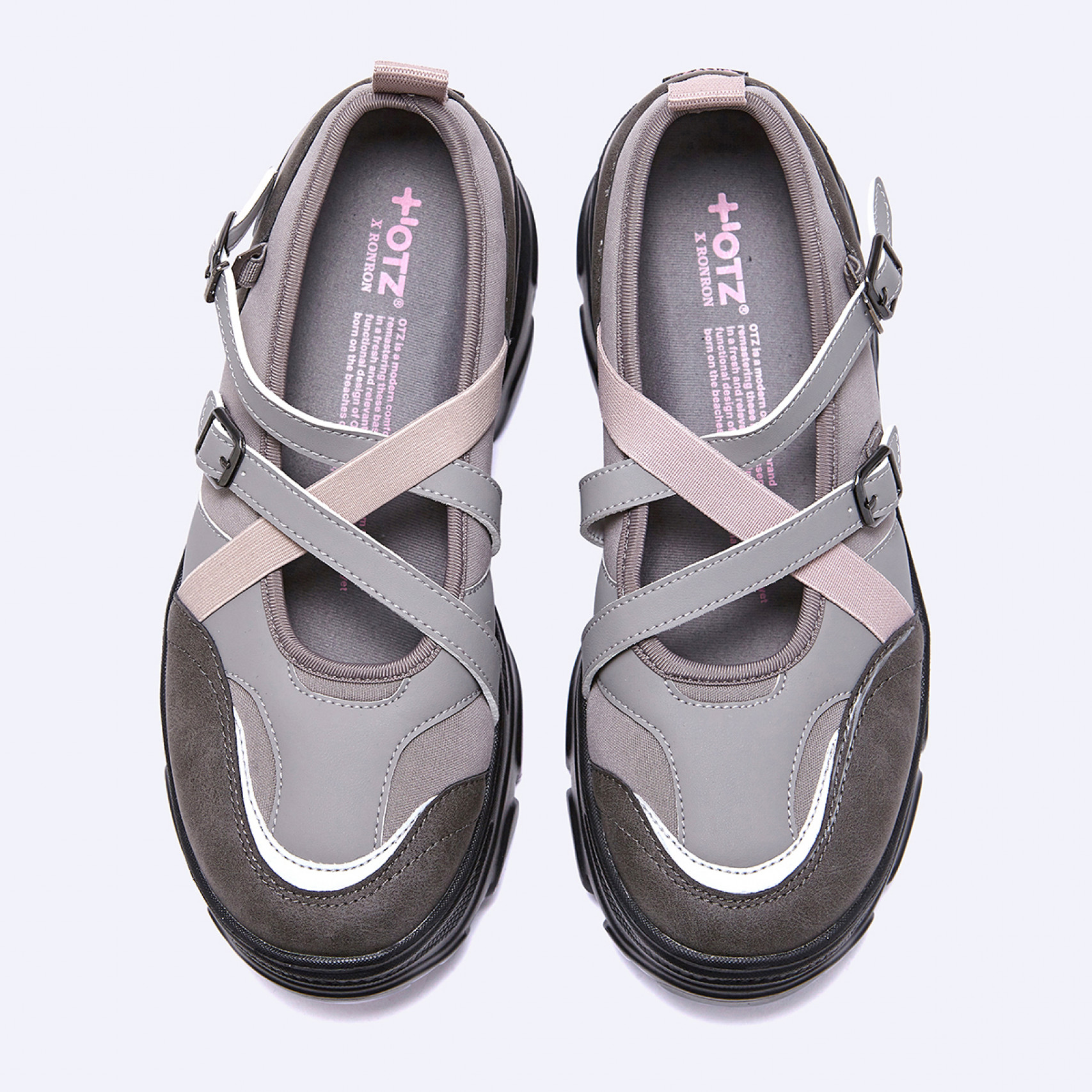 오찌X론론 로미타 플랫폼 밴딩 슈즈 핑크 / FLOTFA3W36