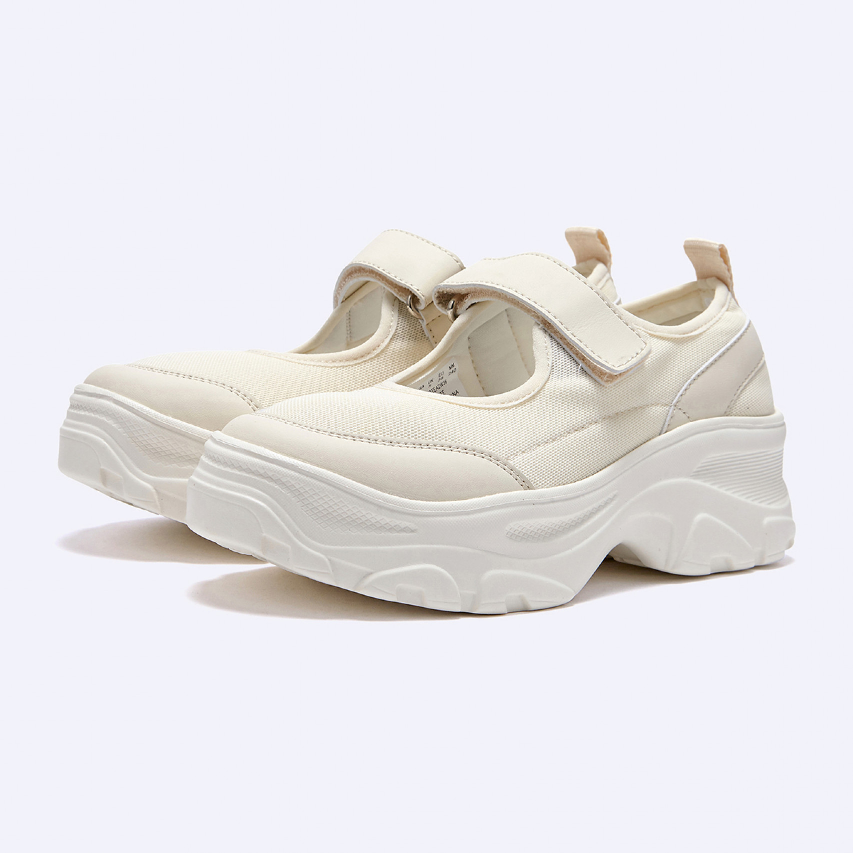 로미타 플랫폼 벨크로 메리제인슈즈 화이트 / FLOTFA2W38