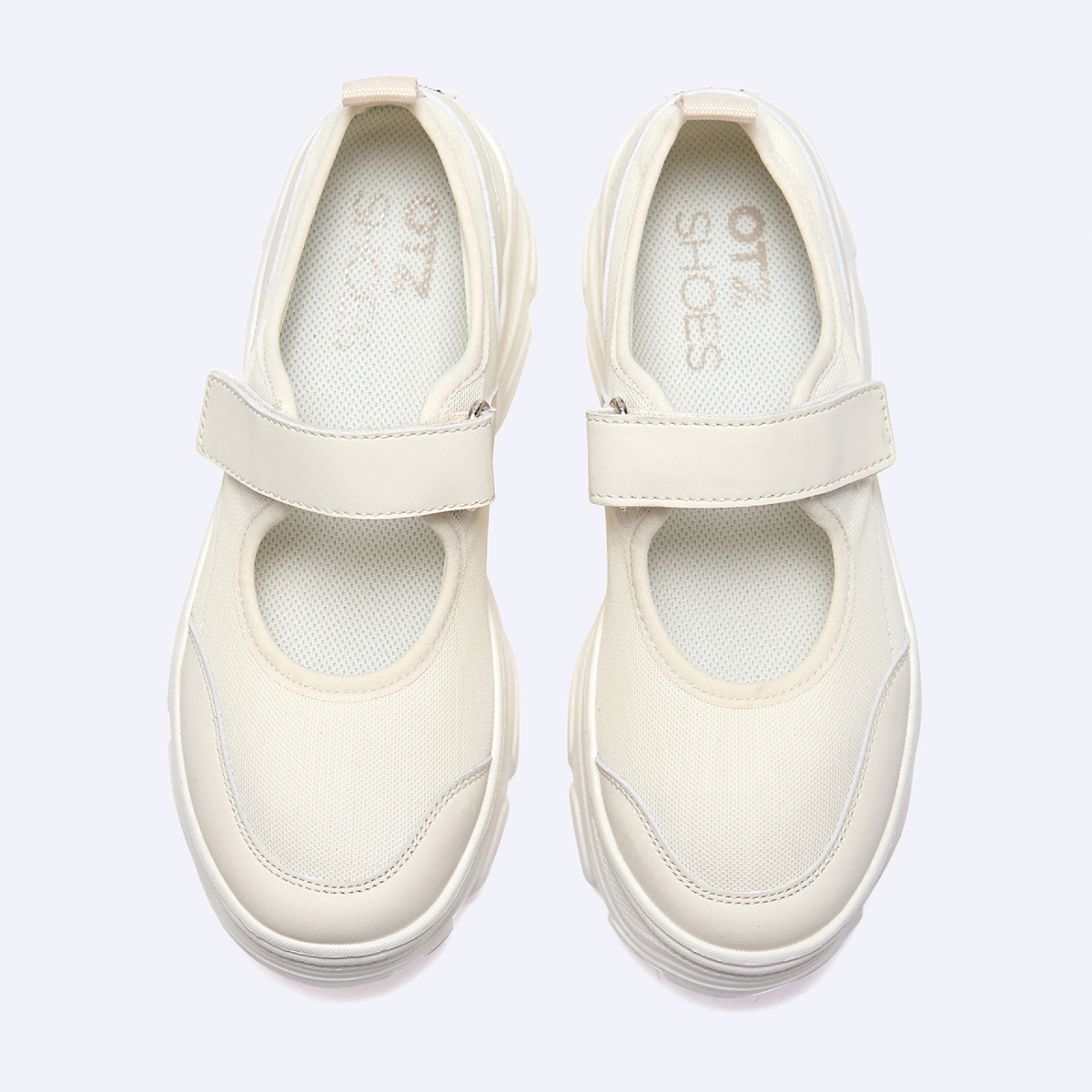 로미타 플랫폼 벨크로 메리제인슈즈 화이트 / FLOTFA2W38