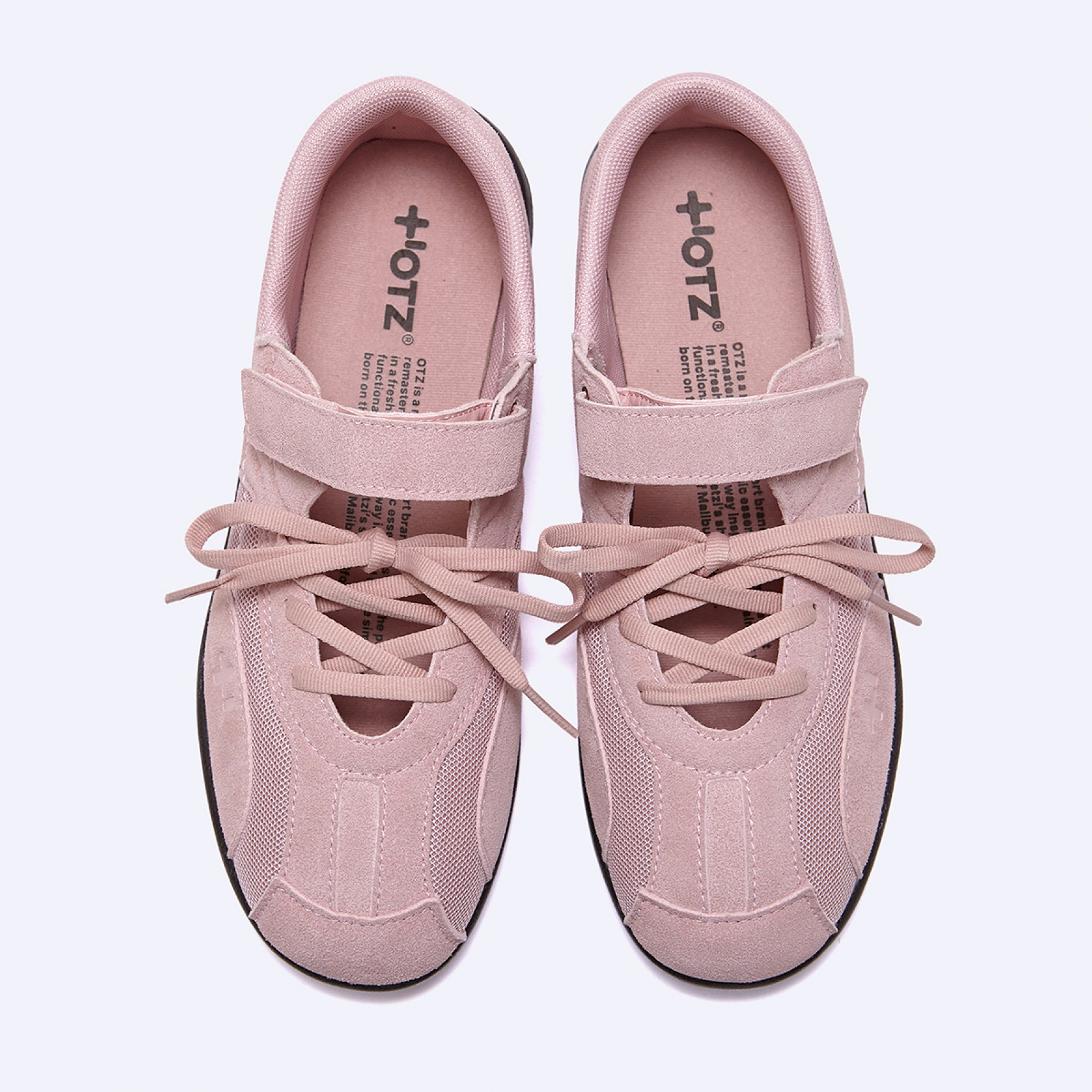 로마리 스웨이드 레이스업 스니커즈 핑크 / FLOTFA3W60