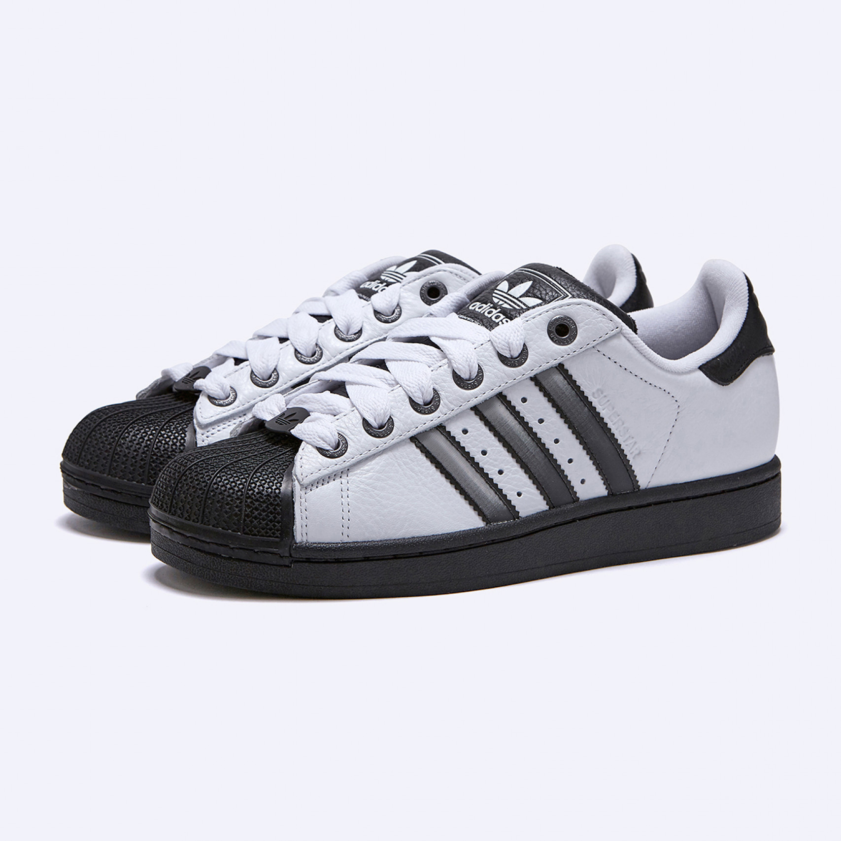 슈퍼스타 II 클라우드 화이트 매트 실버 코어 블랙 / JQ3208