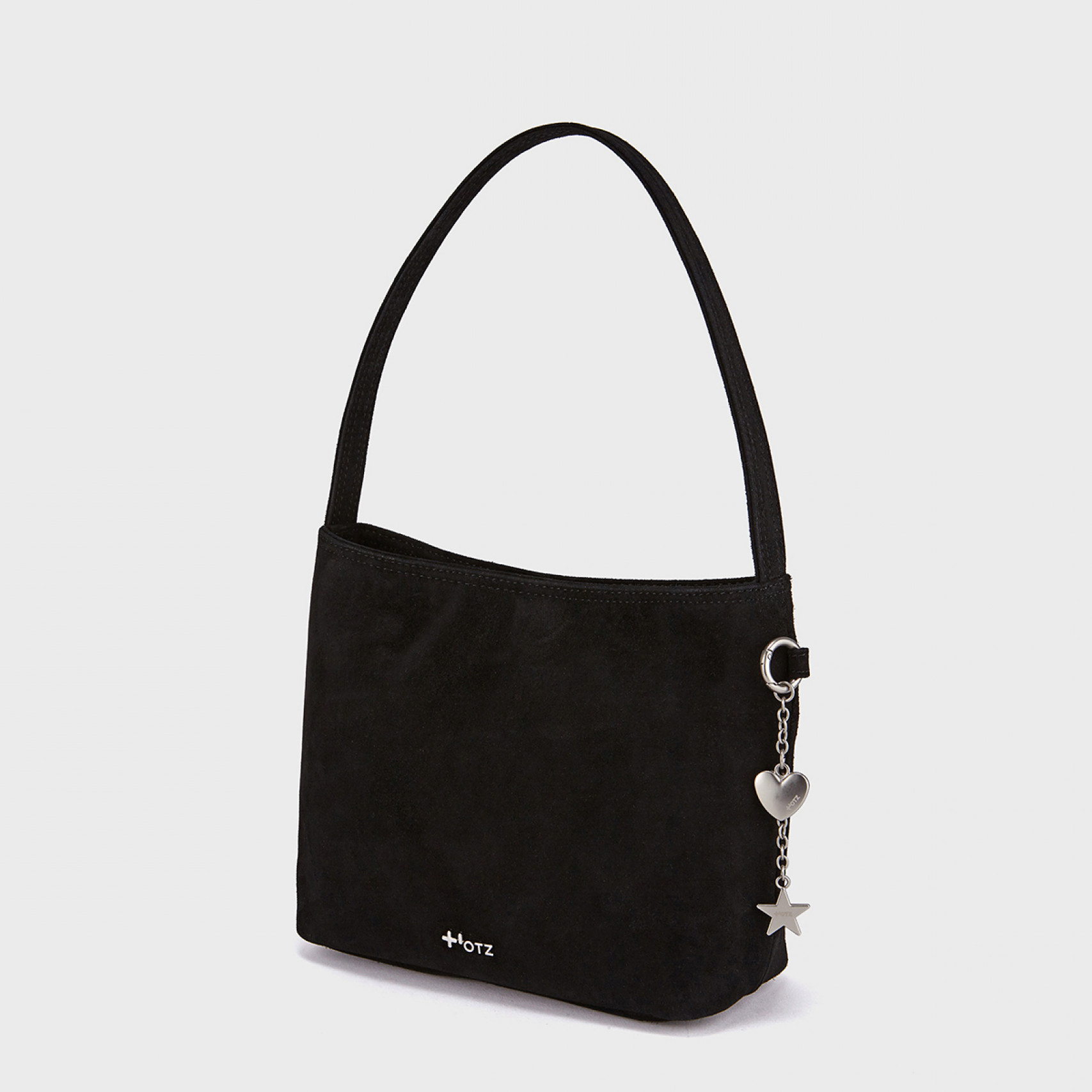 스웨이드 숄더백 블랙 / FLOTFA3B08