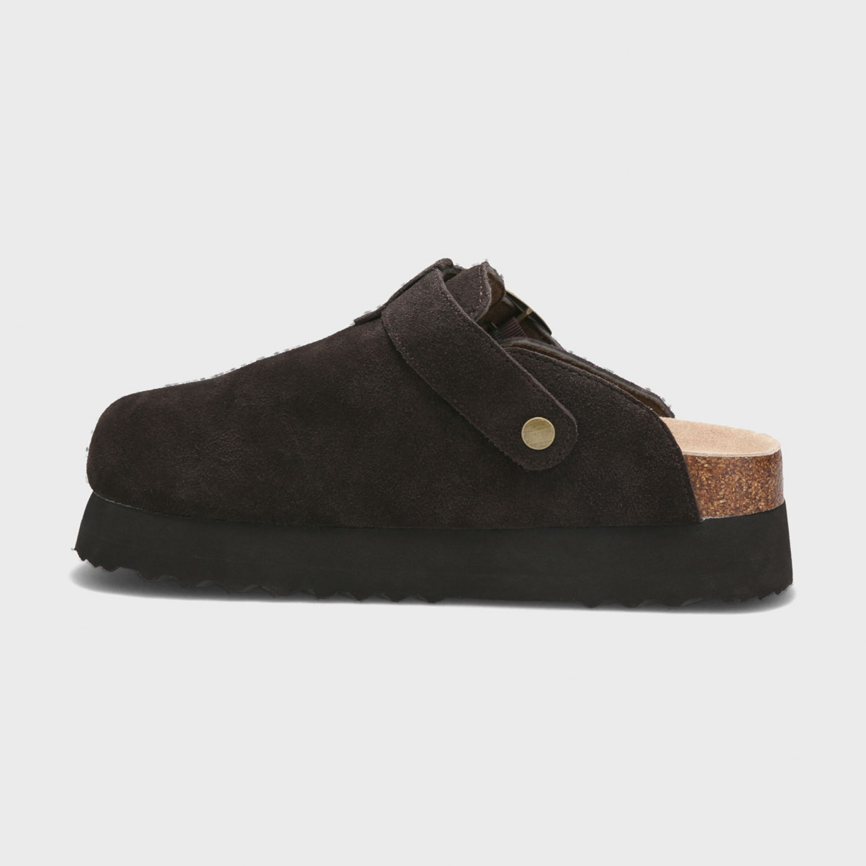 토피 스웨이드 클로그 브라운 여성 / FLOTFA3W47