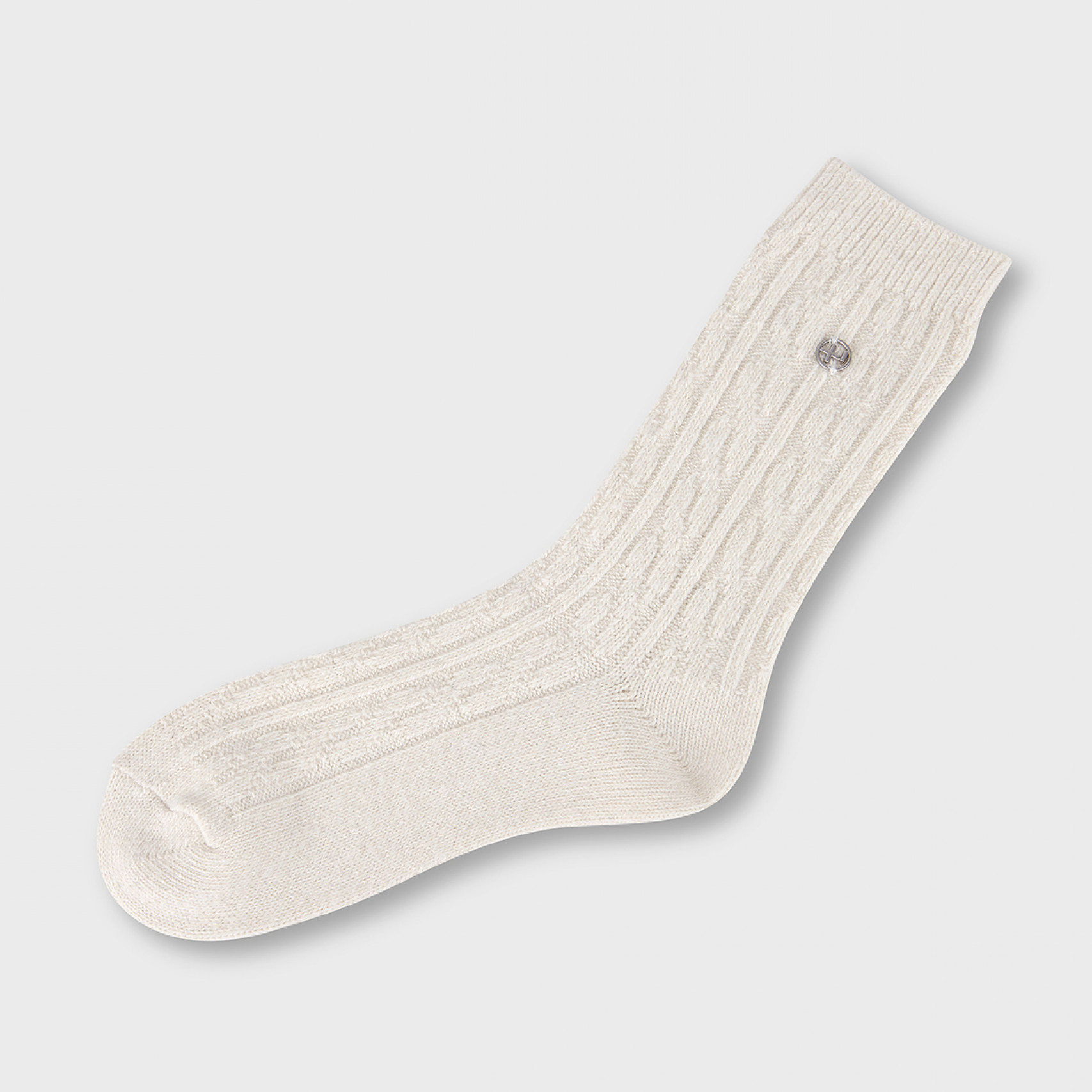 케이블 니트 삭스 아이보리 / FLOTFA3L10