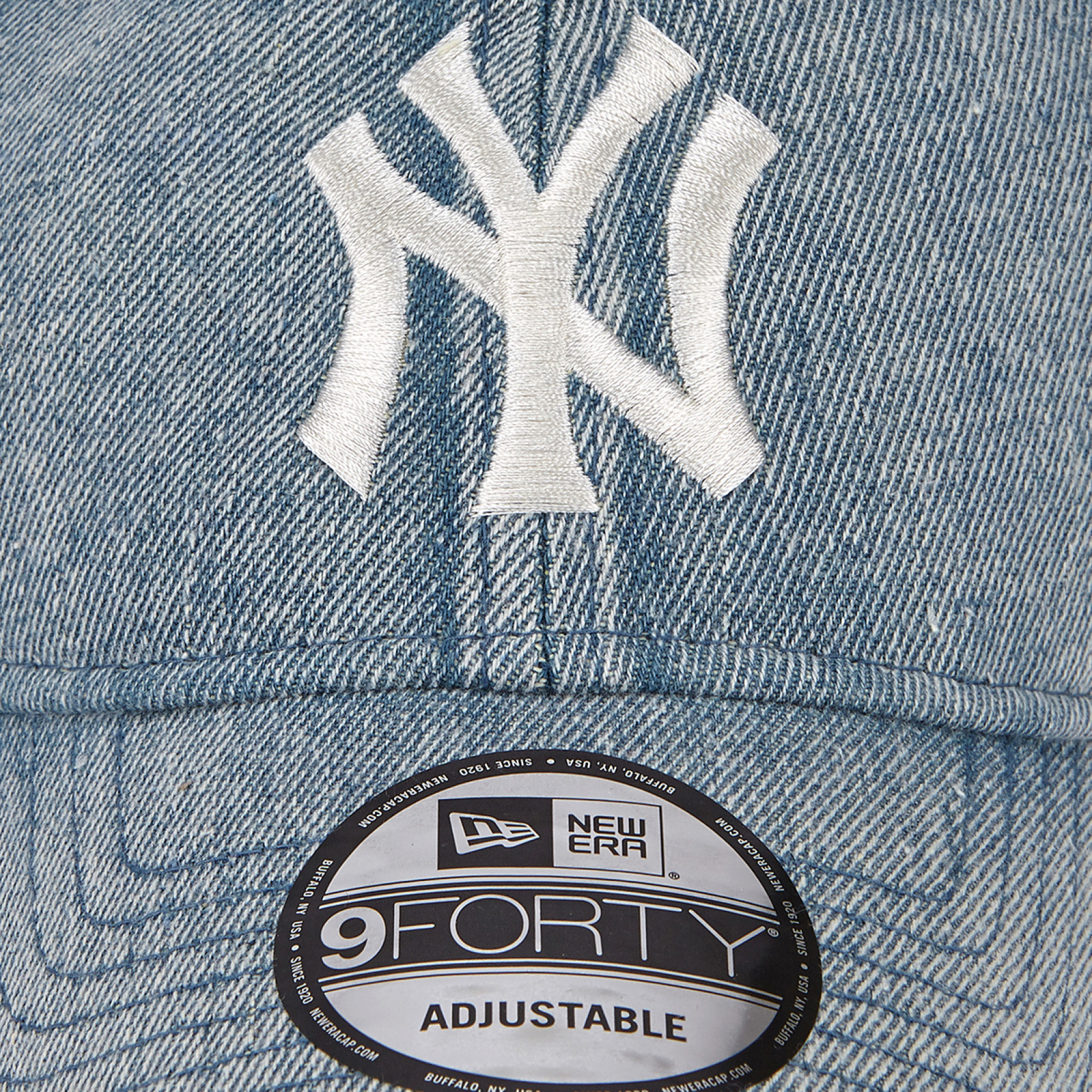 MLB 뉴욕 양키스 스노우 워싱 데님 언스트럭쳐 볼캡 라이트 블루 / 14881501