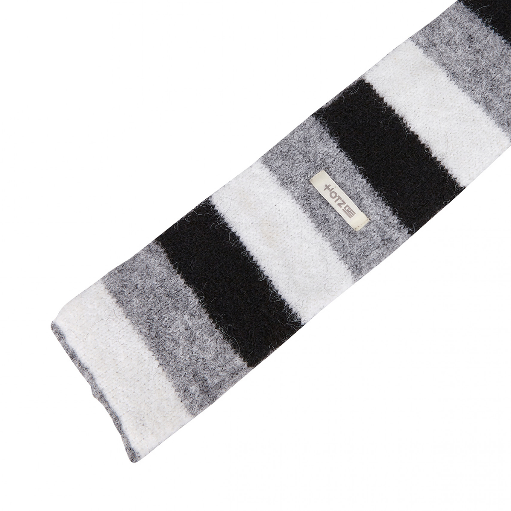 오찌x로파서울 스트라이프 머플러 블랙 그레이 / FLOTFF4A08