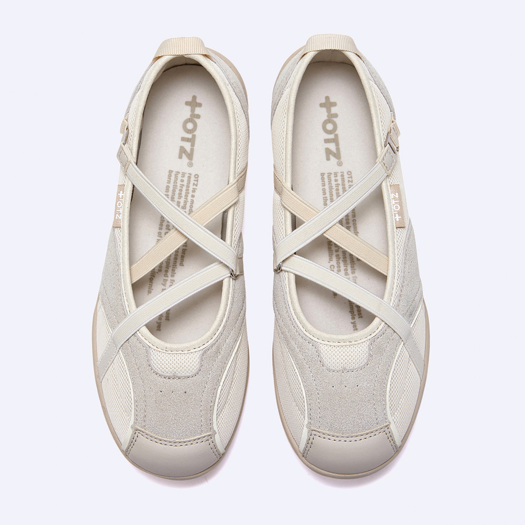 로마리 스웨이드 밴딩 스니커즈 아이보리 / FLOTGA1W57