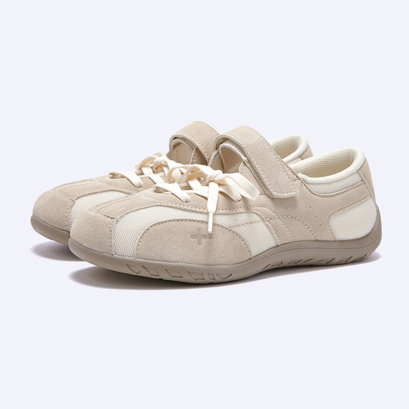 로마리 스웨이드 레이스업 스니커즈 아이보리 / FLOTGA1W42