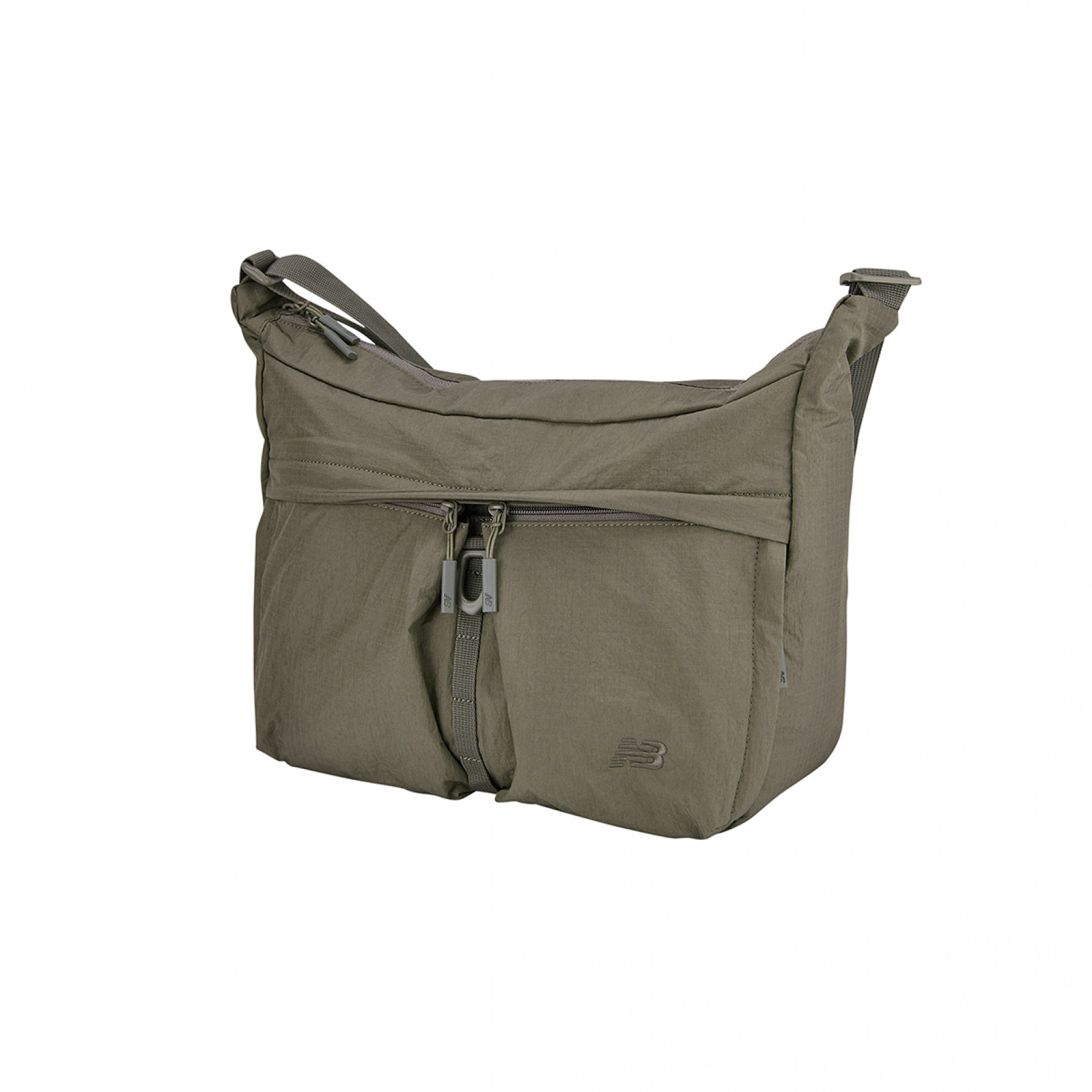 올라운드 매트글로시 투 포켓 크로스백 카키 / NBGCFB2103