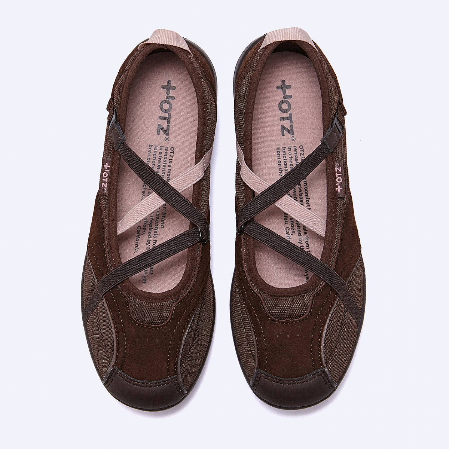 로마리 밴딩 스웨이드 스니커즈 다크 브라운 / FLOTGA1W59