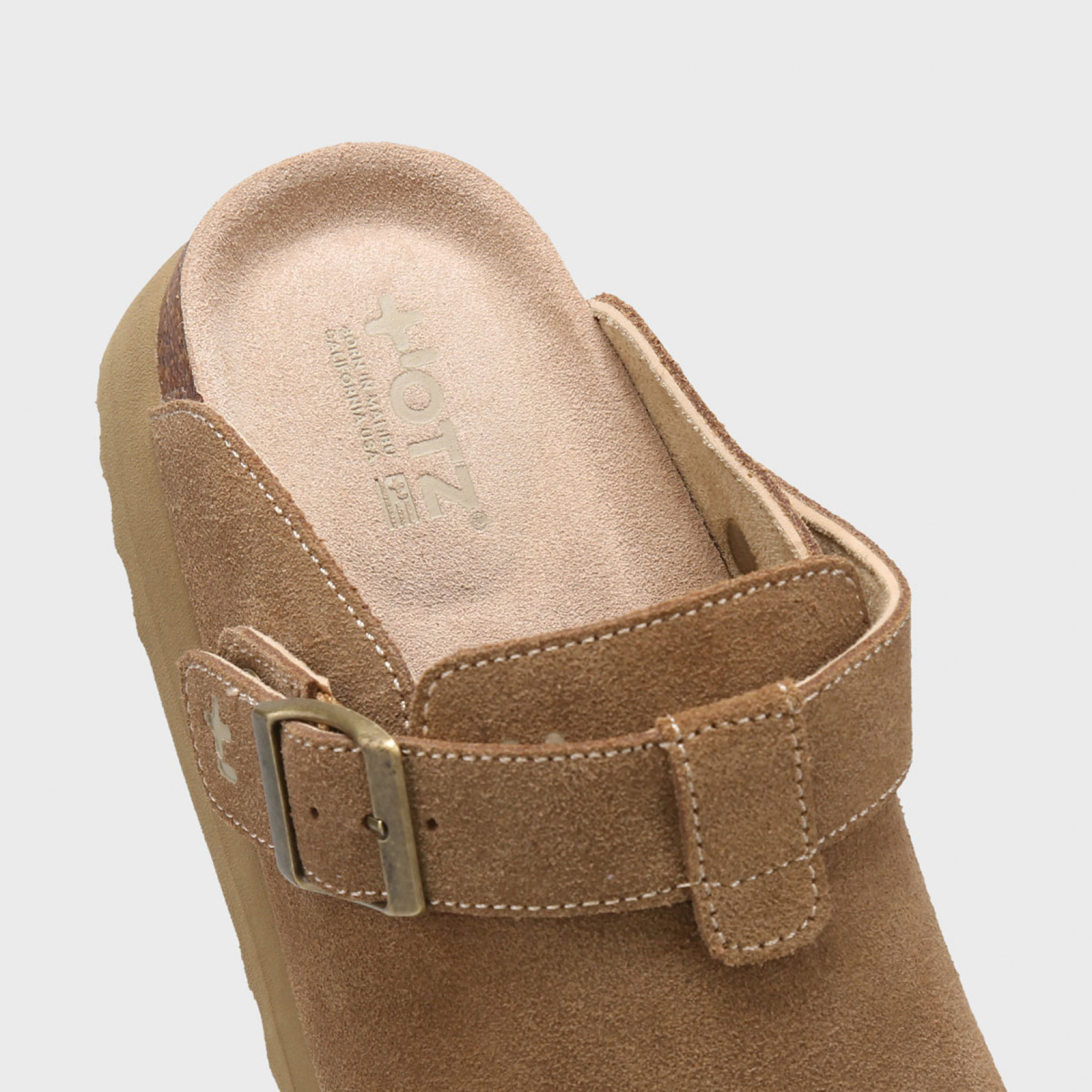 토피 스웨이드 클로그 베이지 여성 / FLOTGA1W46