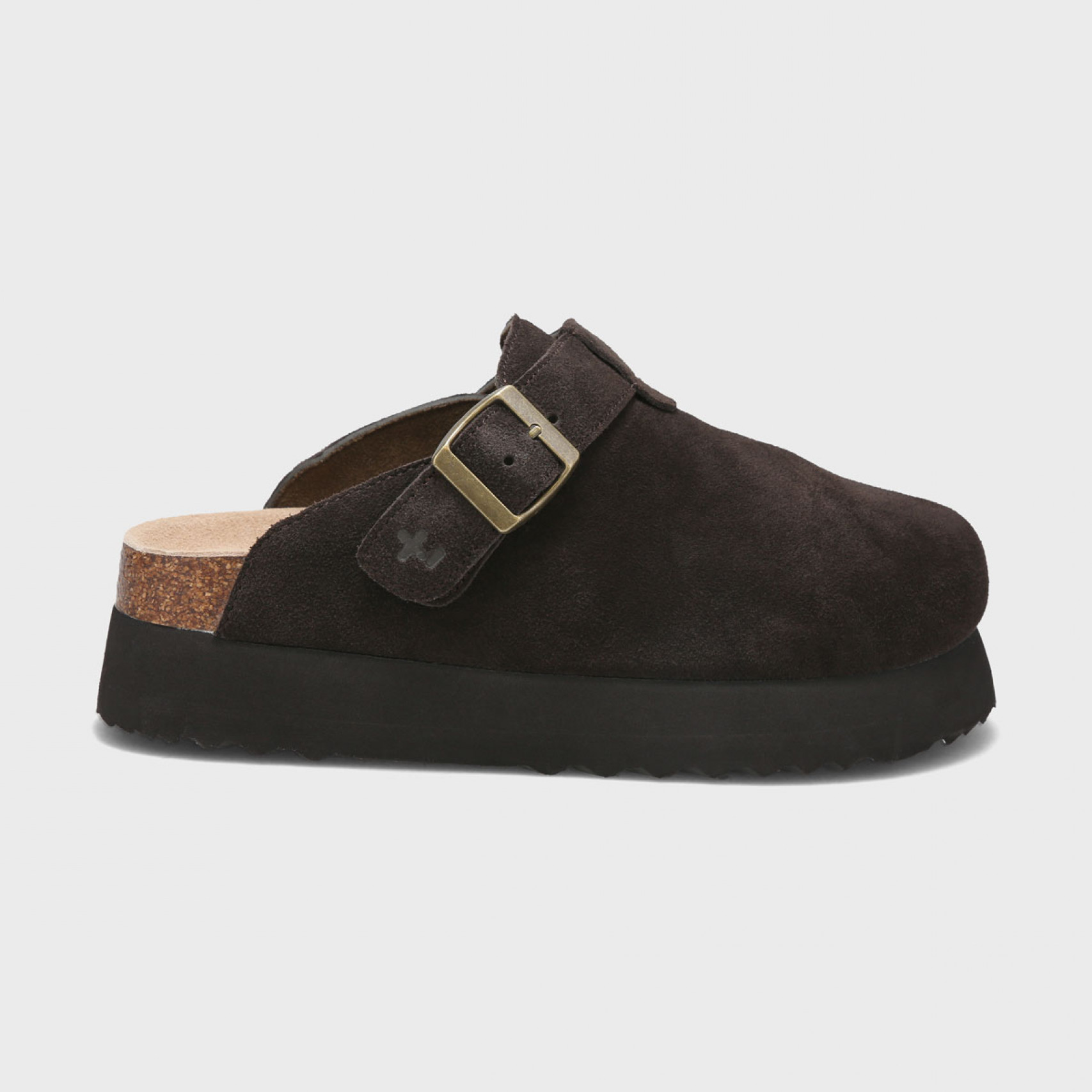 토피 스웨이드 클로그 브라운 여성 / FLOTGA1W47