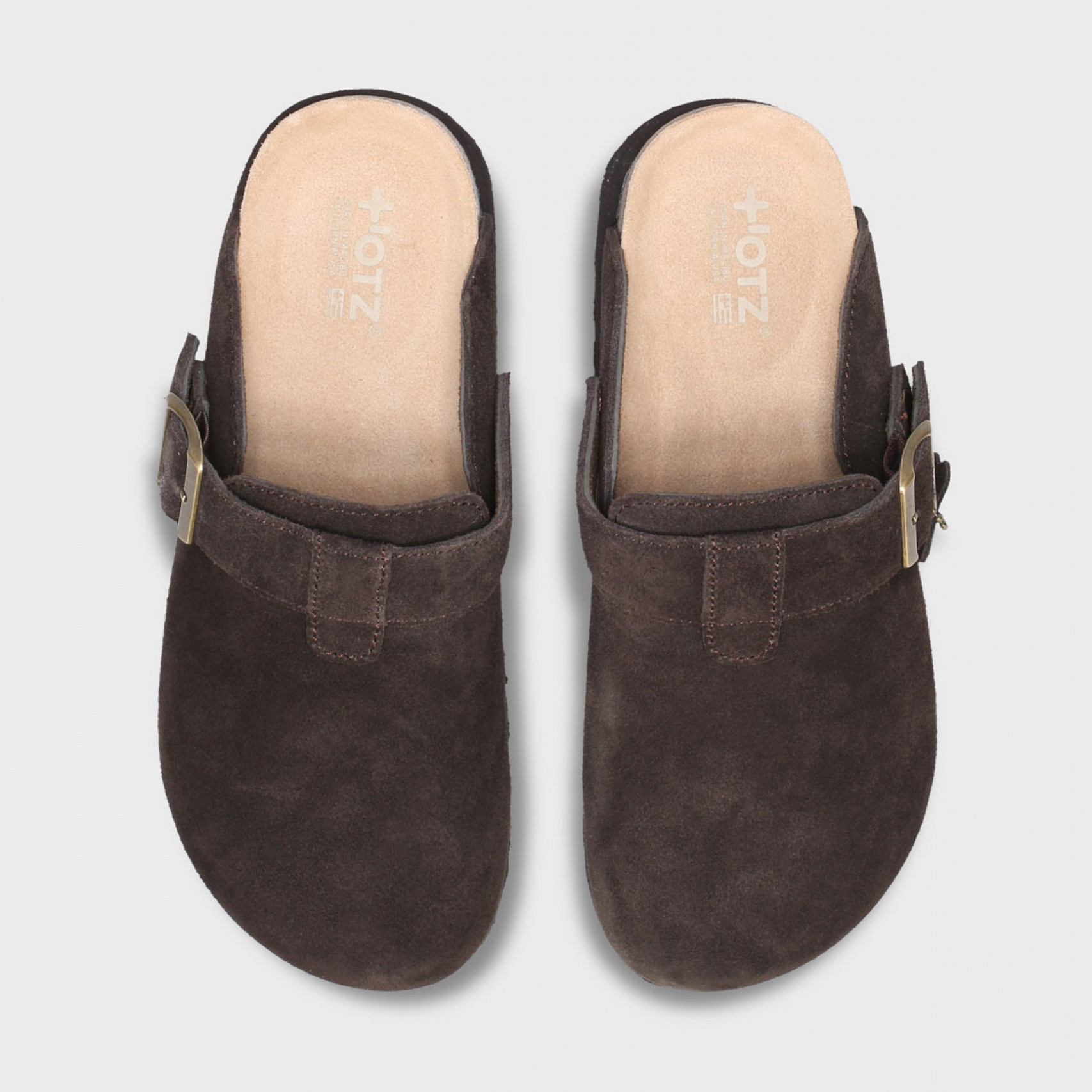 토피 스웨이드 클로그 브라운 여성 / FLOTGA1W47