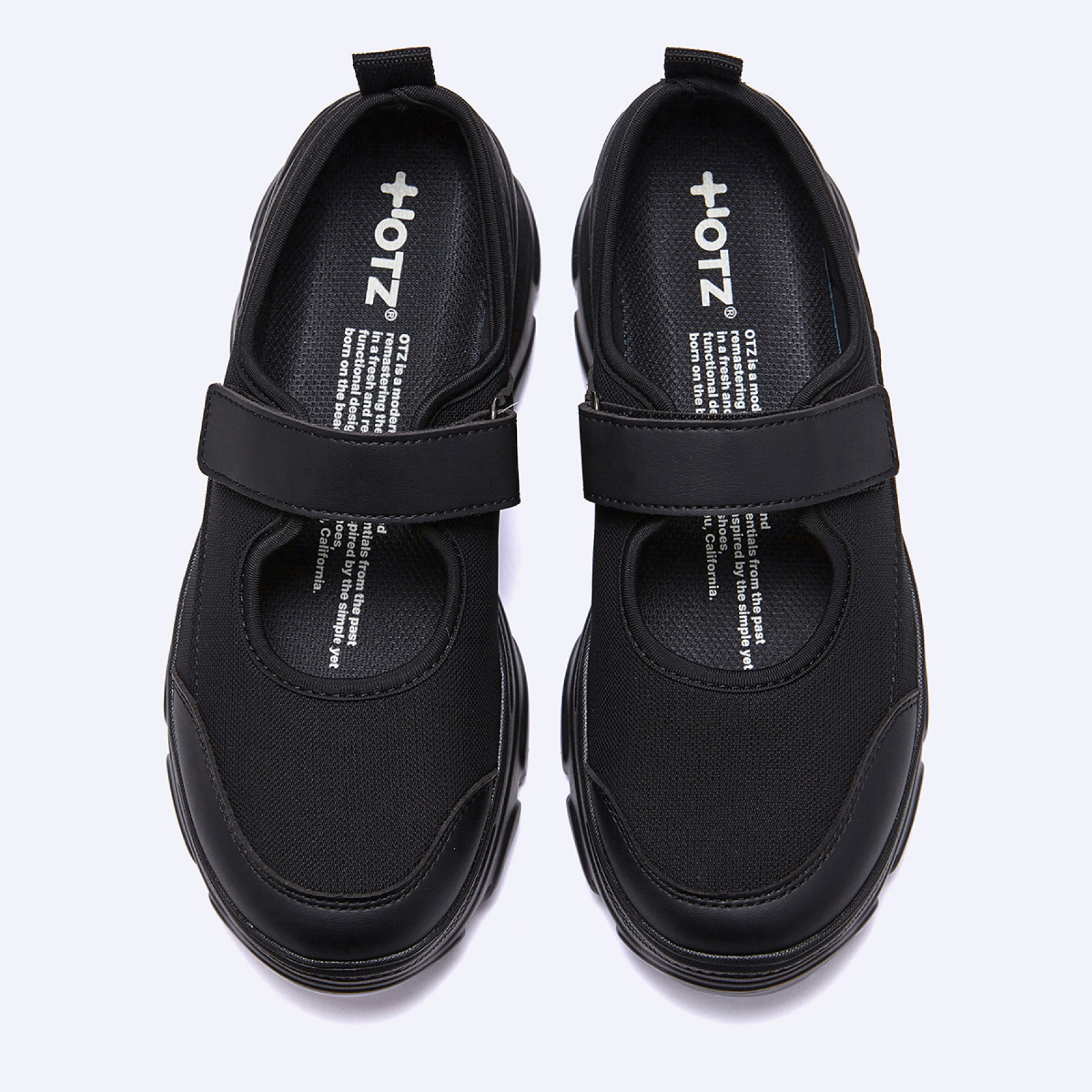 로미타 플랫폼 벨크로 메리제인슈즈 블랙 / FLOTGA1W05