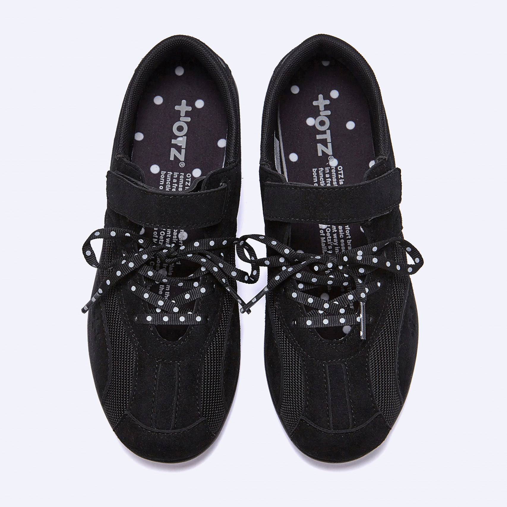 로마리 레이스업 스웨이드 도트 블랙 / FLOTGA1W80