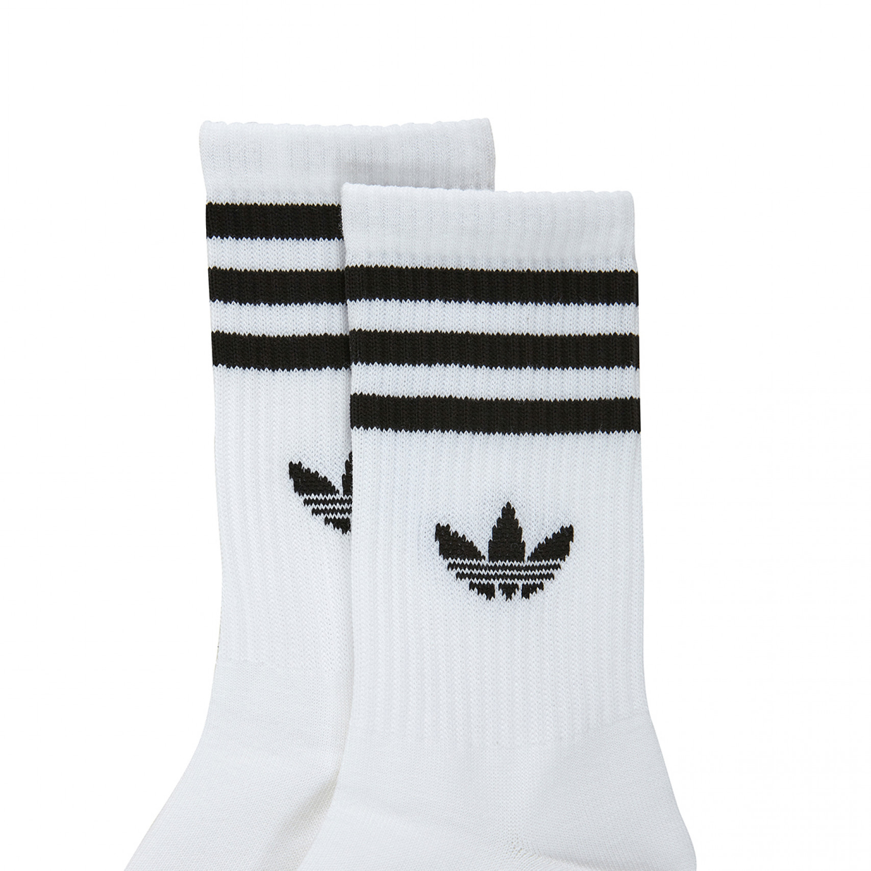 3 스트라이프 크루 삭스 3팩 화이트 / JV7401