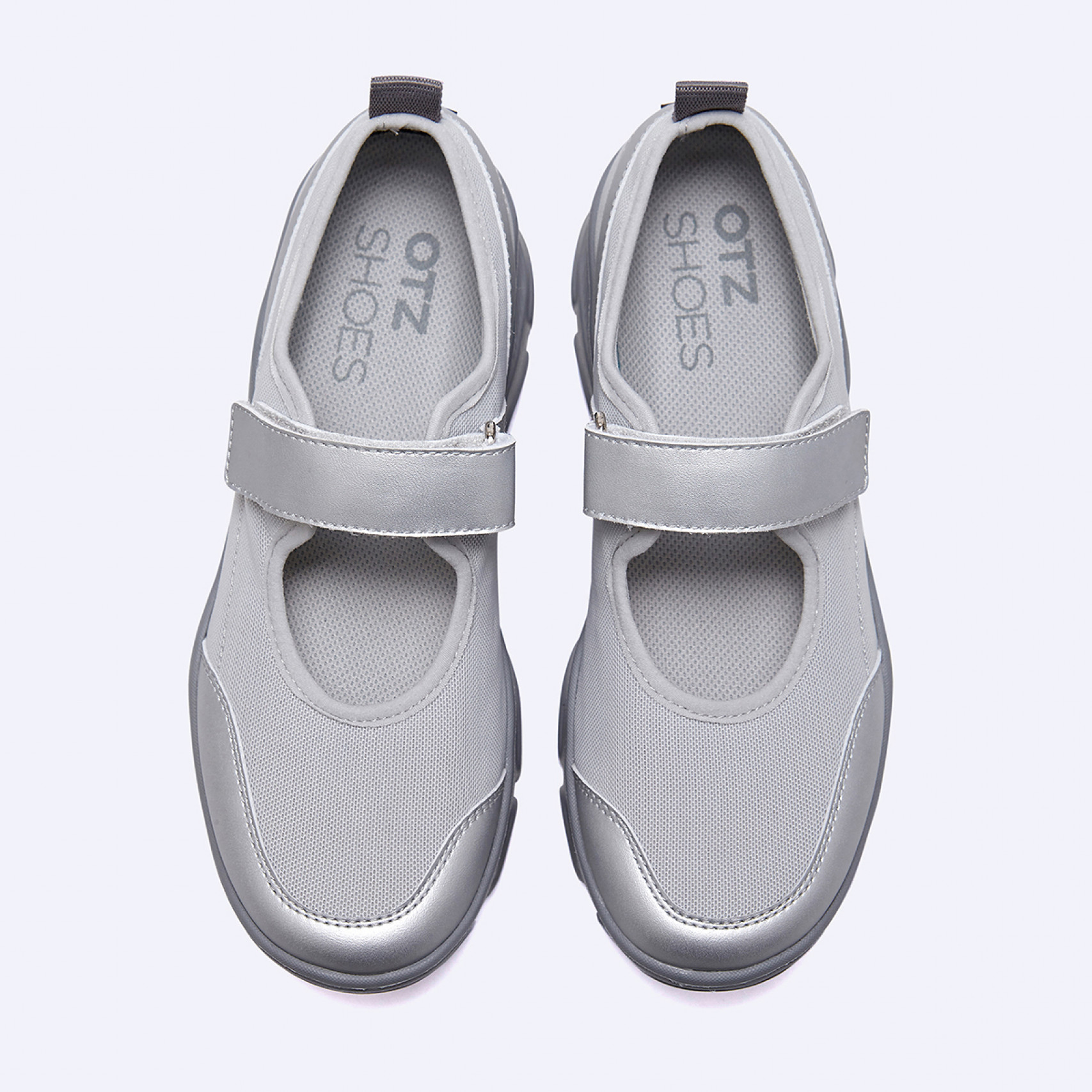 로미타 플랫폼 벨크로 스니커즈 실버 / FLOTGA1W39