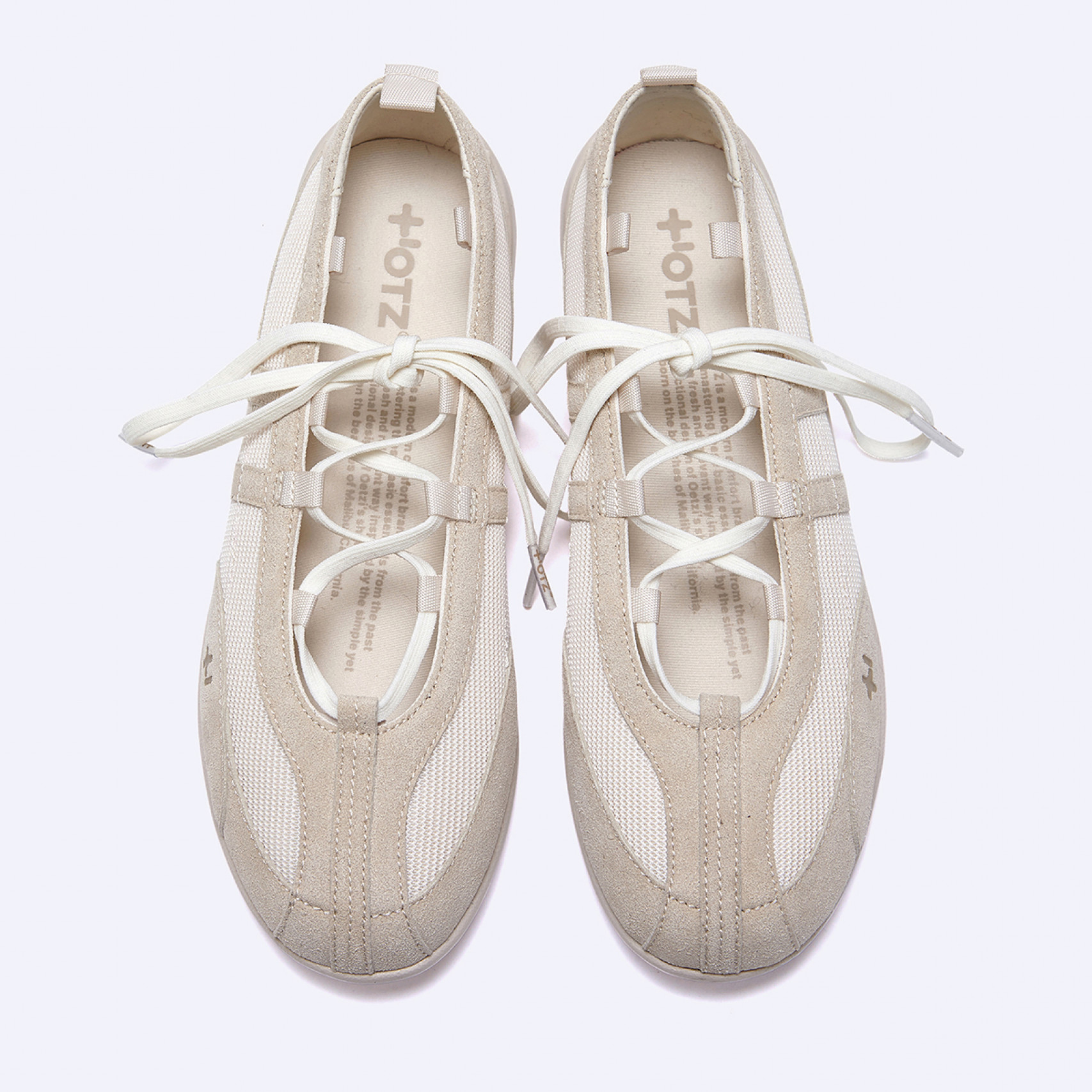 로마리 스트링 스웨이드 스니커즈 아이보리 / FLOTGA1W72