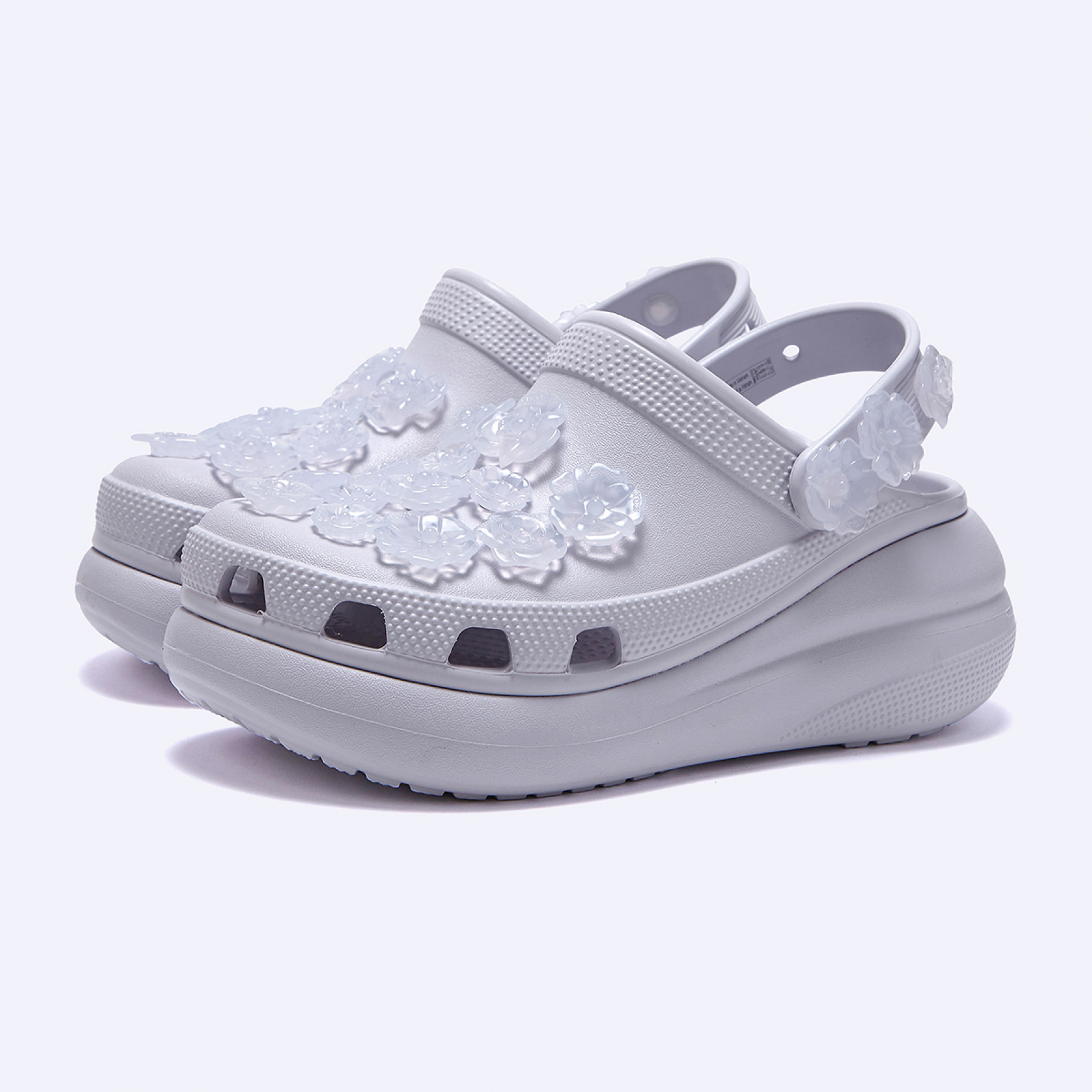 크러쉬 트랜스루센트 플로럴 클로그 / 213121-5BO