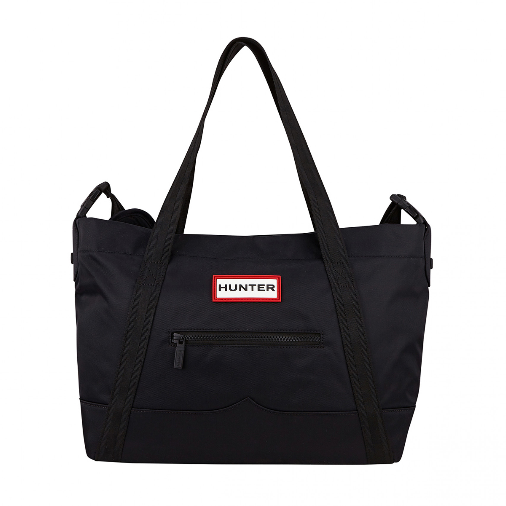 나일론 미디엄 탑 클립 토트 백 블랙 / UBS1201KBM-BLK