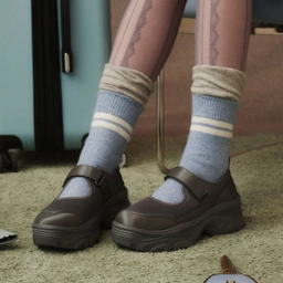 로미타 플랫폼 글로시 메리제인슈즈 그레이 / FLOTFA3W55