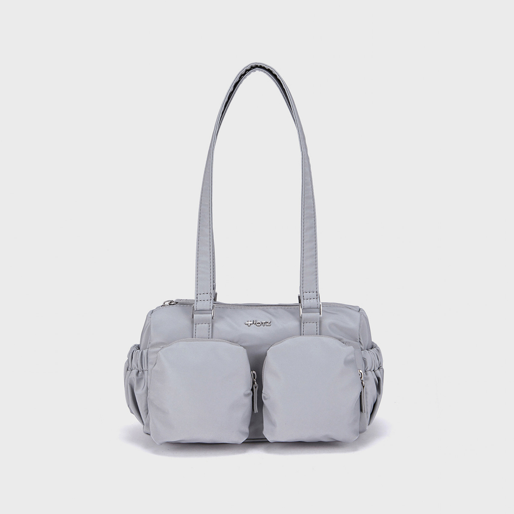 말리부 글로시 숄더백 라이트 그레이 / FLOTGA1B05