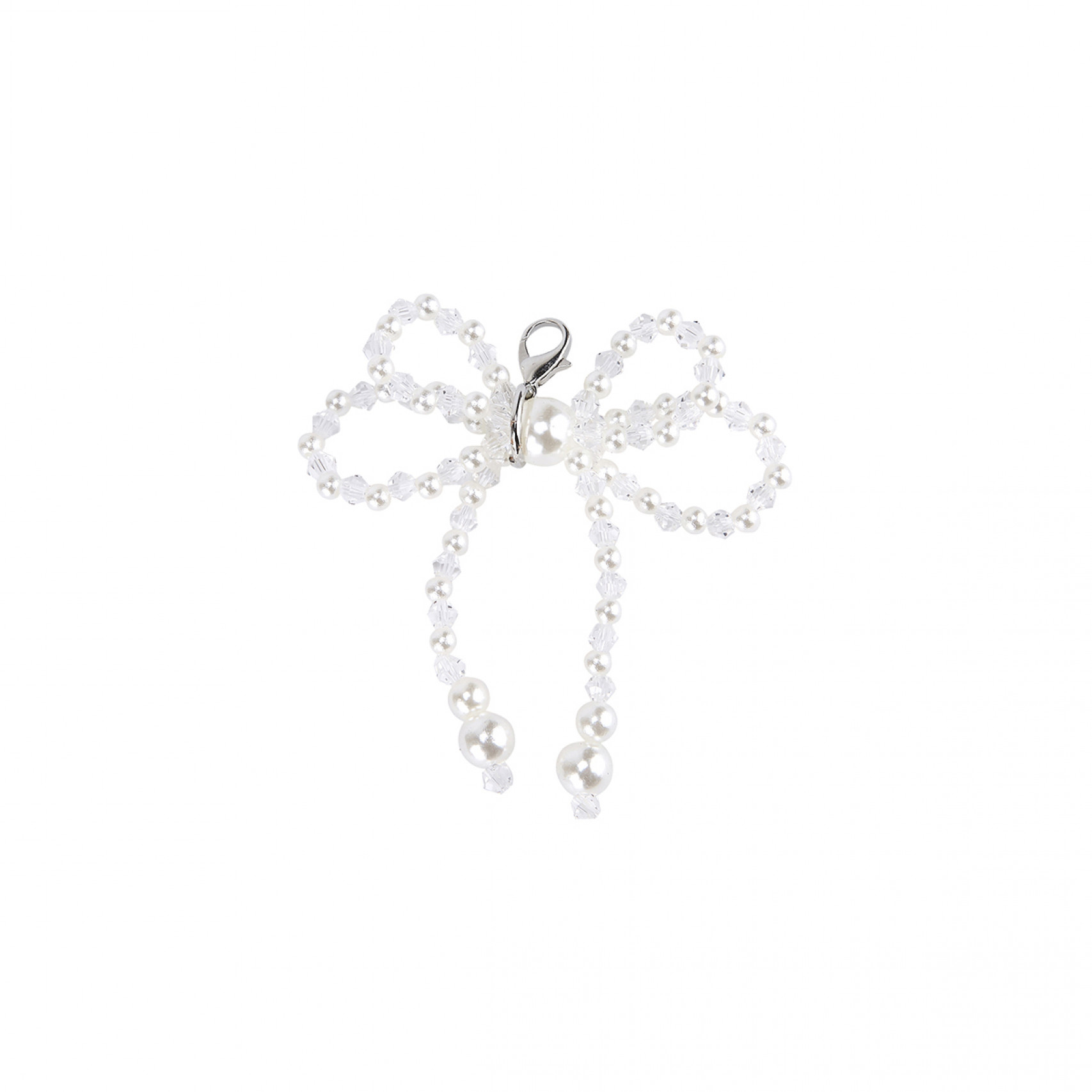 비즈 더블 리본 참 아이보리 / FLOTGA3A12